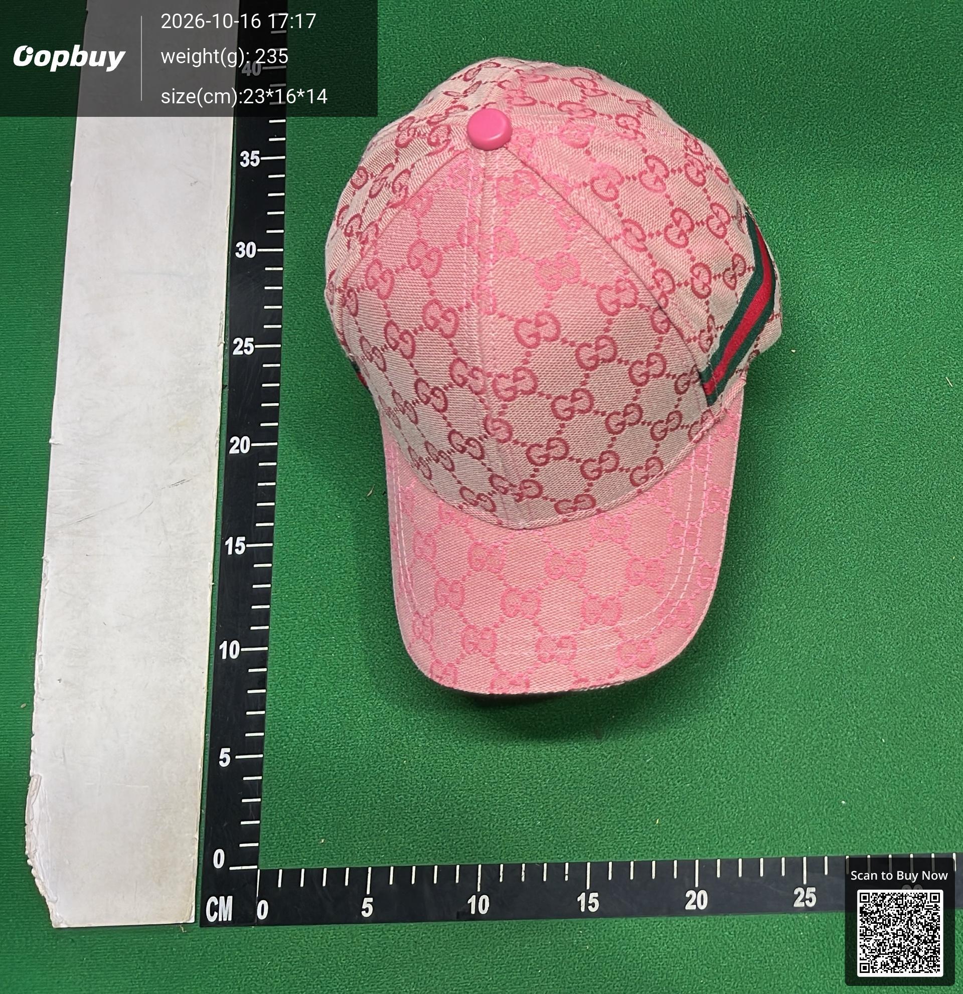 Foto QC 4 de Gucci GG Canvas Web Cap Pink