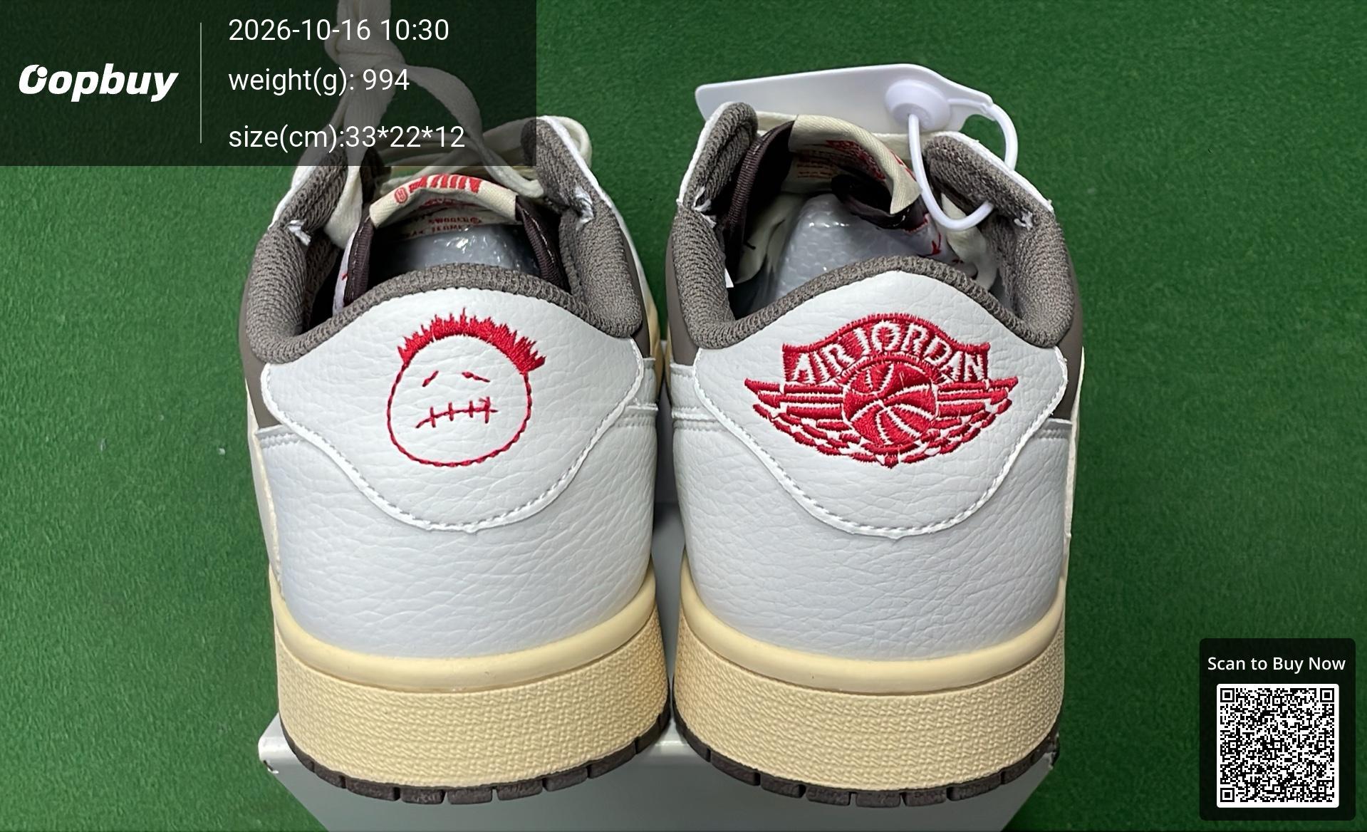 Foto QC 3 de Jordan 1 Retro Low OG SP Travis Scott Black Phantom DM7866-001