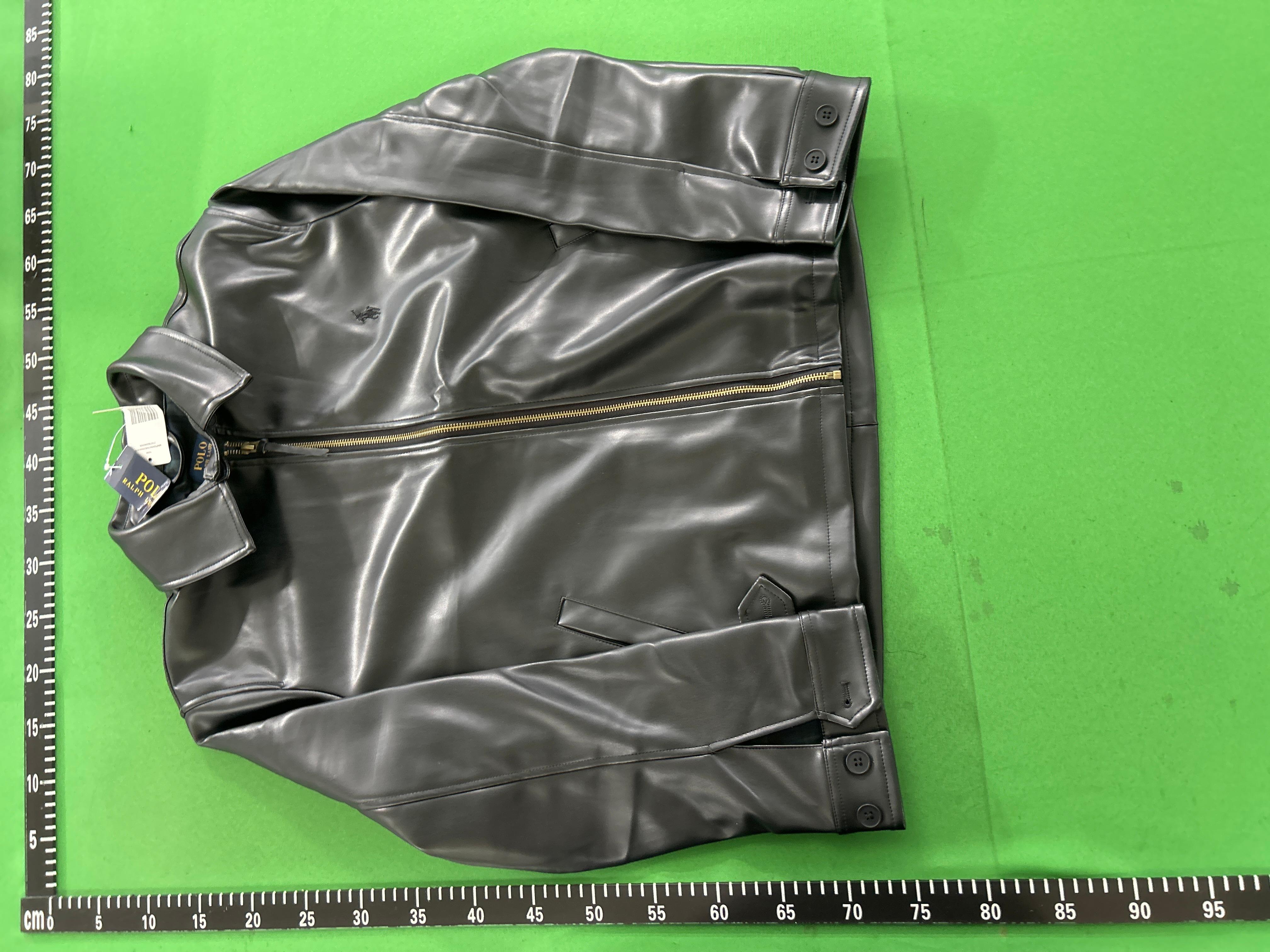 Foto QC 3 de Other Bomber Jacket Leather Gold Zipper Black
