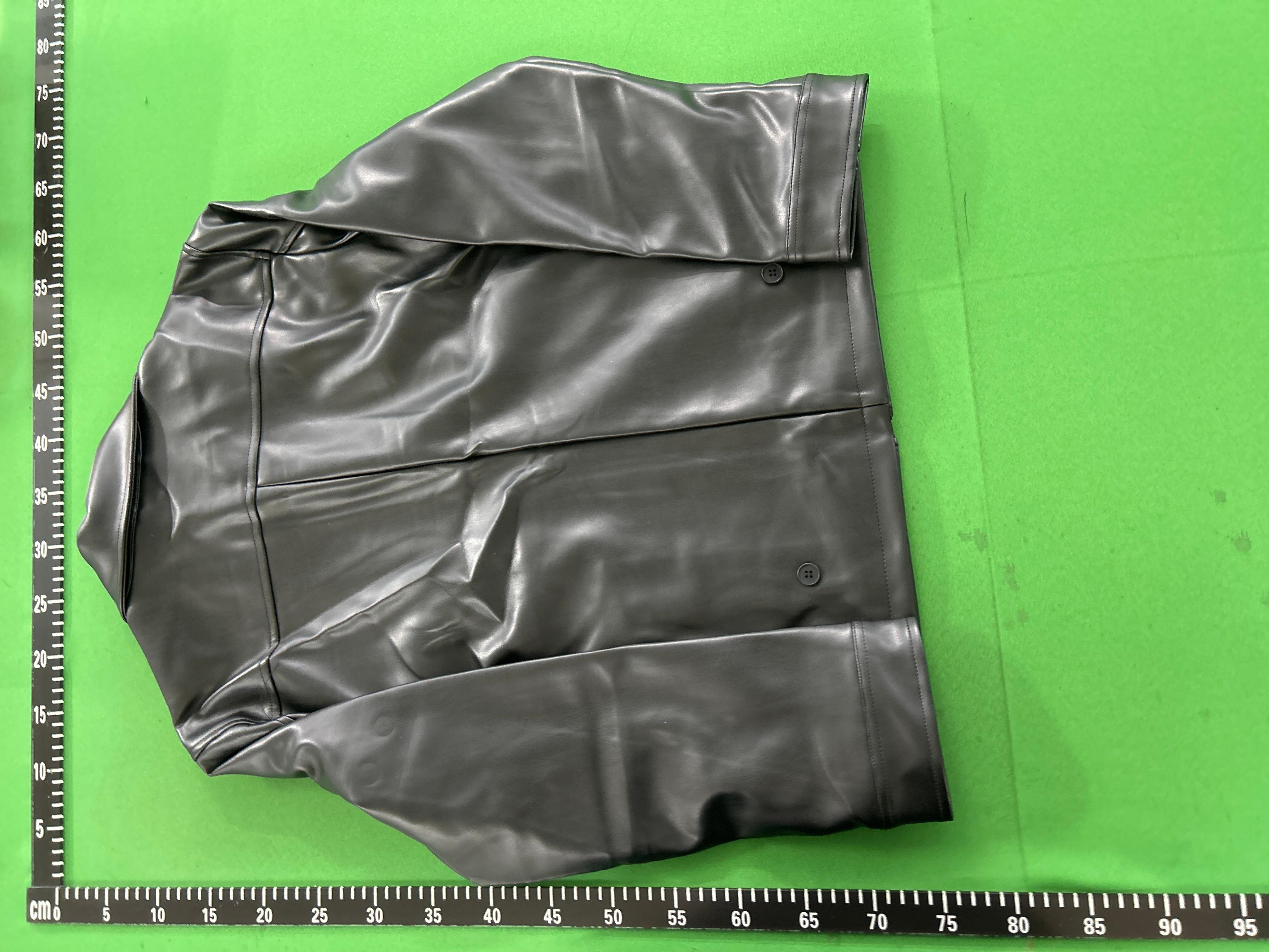 Foto QC 4 de Other Bomber Jacket Leather Gold Zipper Black