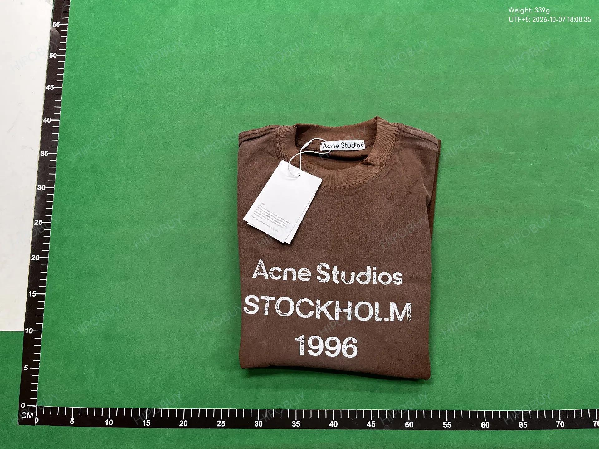 Foto QC 8 de Acne Studios Sprayed 1996 Logo Long Sleeve T-shirt Cornflower Blue