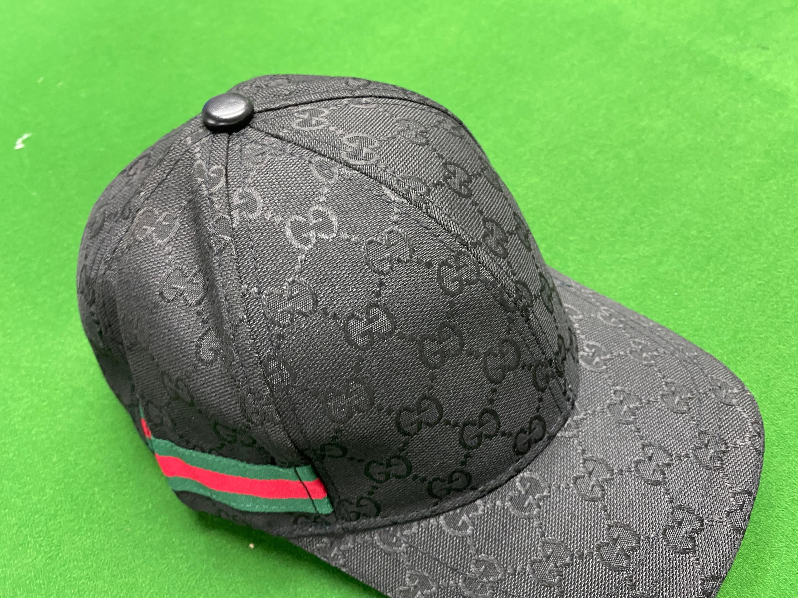 Foto QC 3 de Gucci Horsebit GG Canvas Bucket Hat Black