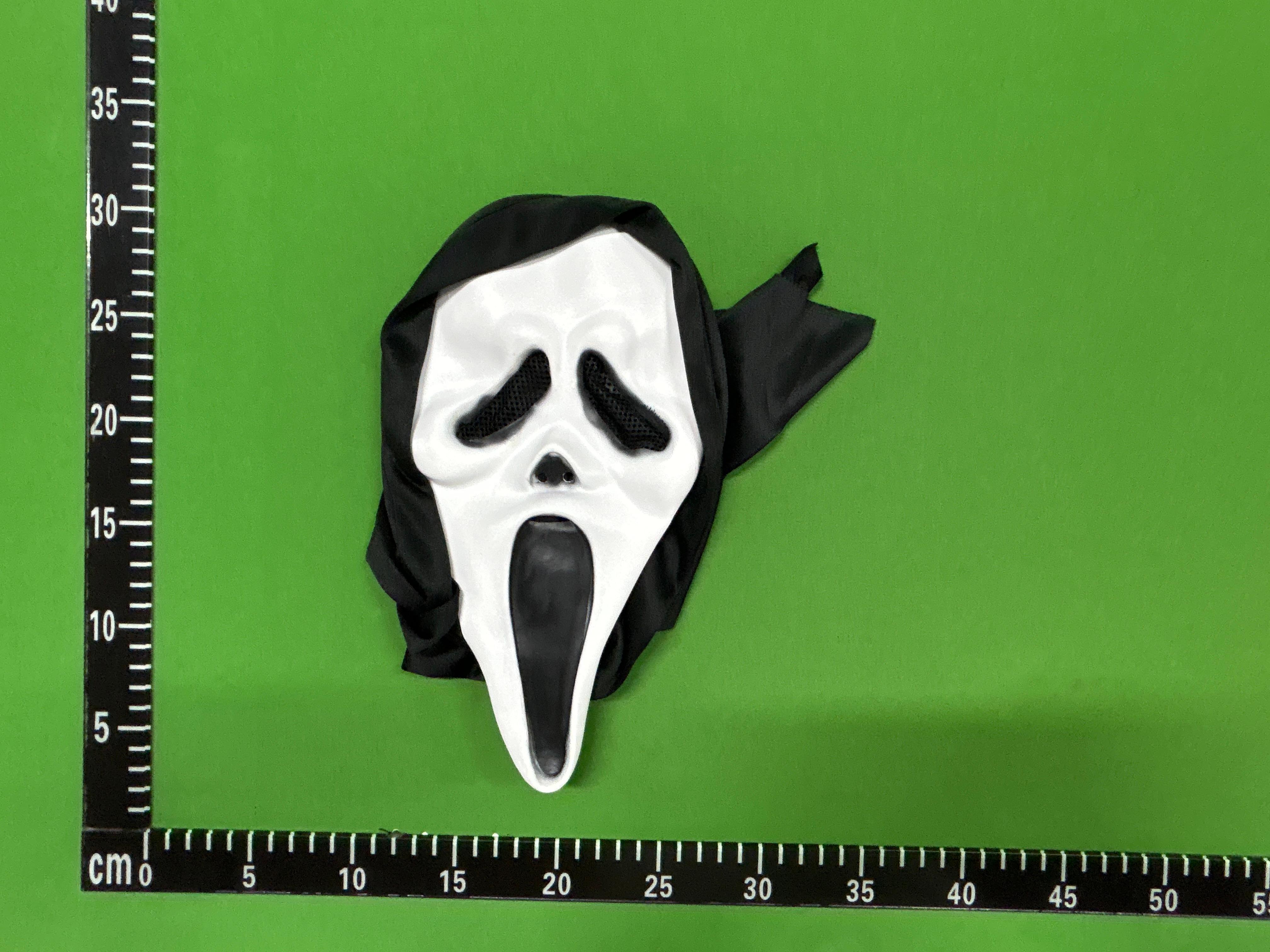 Foto QC 1 de Generic Ghost Face Scream Halloween Costume Latex Mask