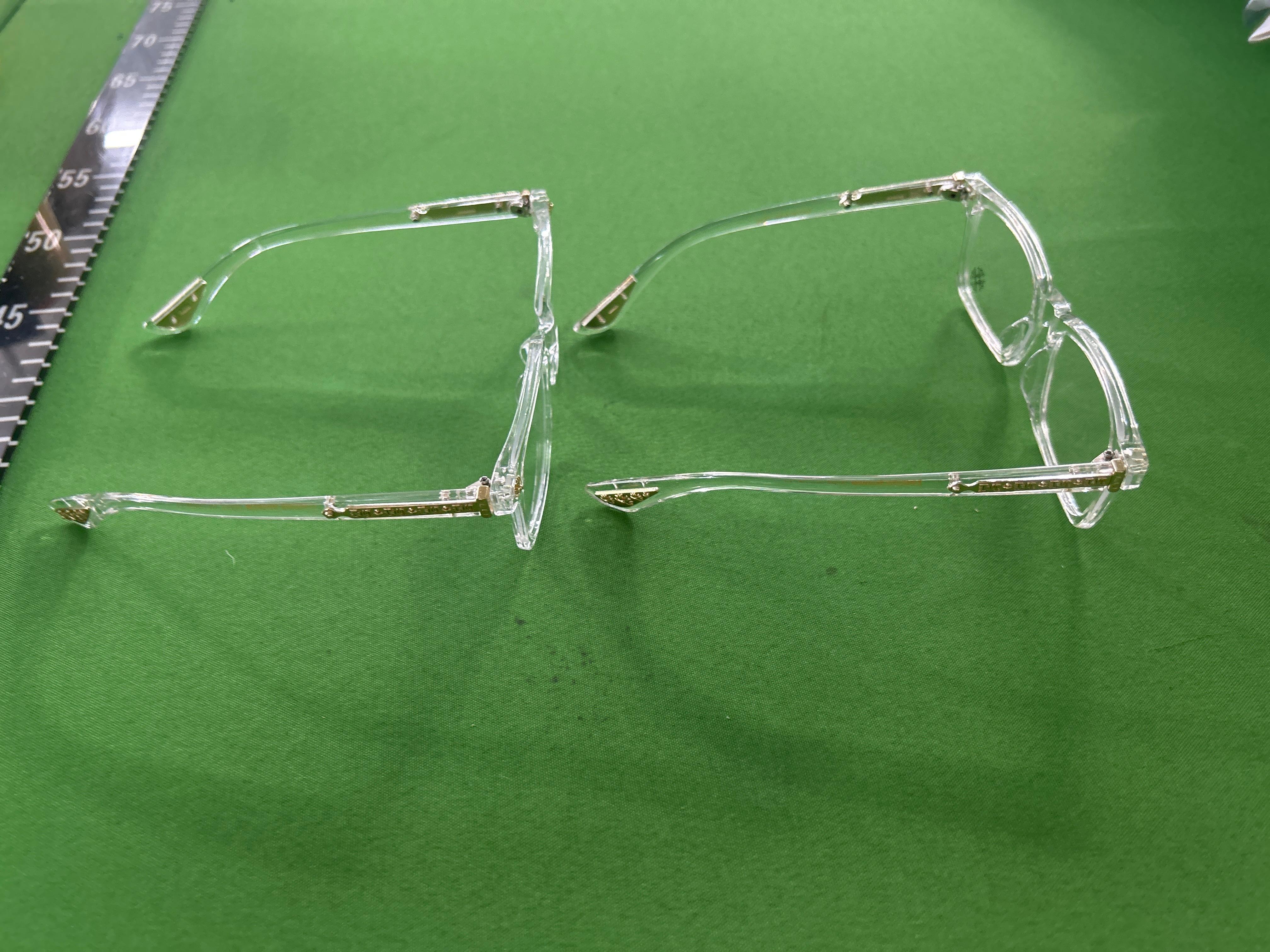 Foto QC 2 de Chrome Hearts Square-Frame Acetate Eyeglasses Black (2271)