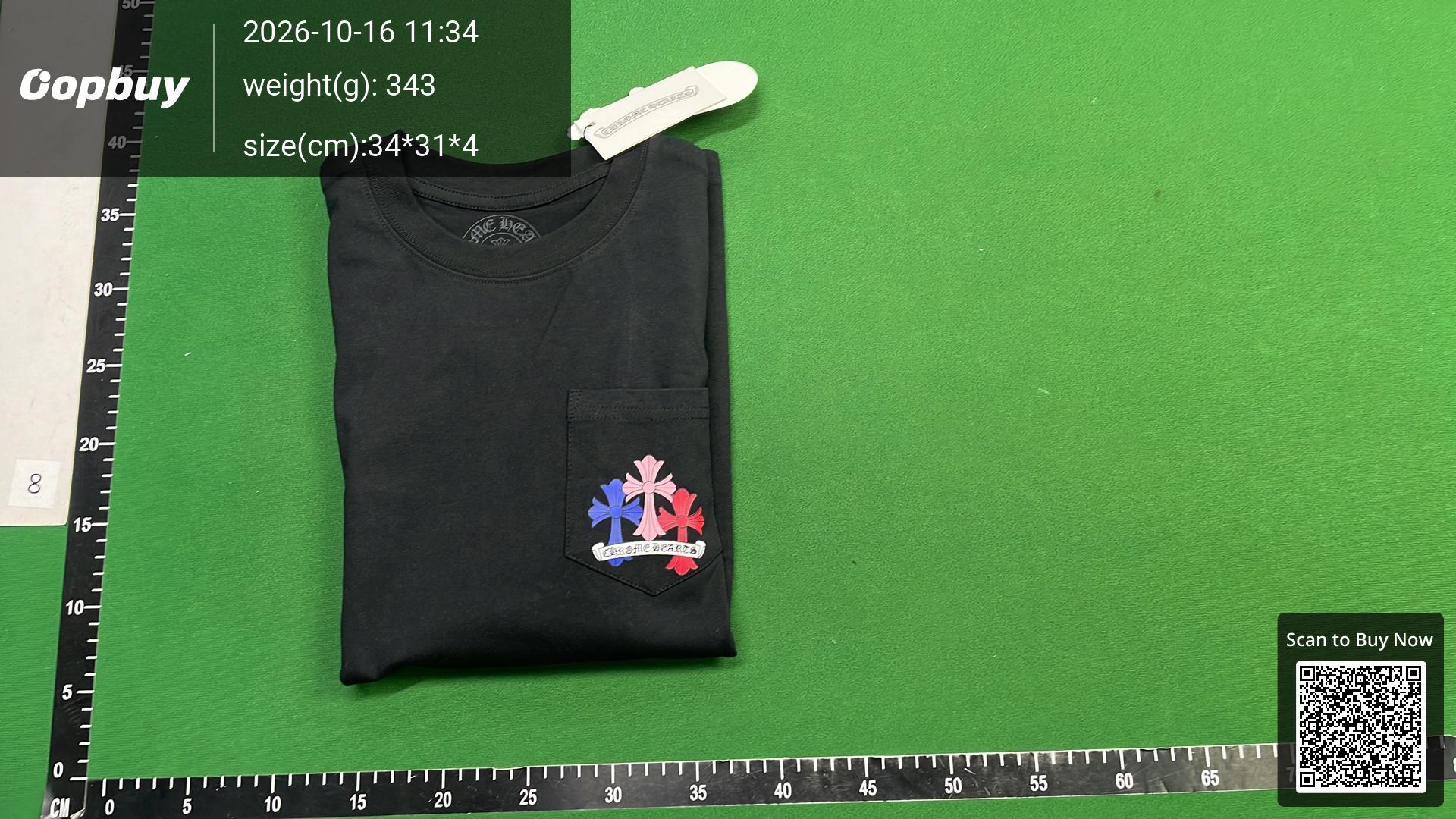 Foto QC 4 de Chrome Hearts Horseshoe Raglan T-shirt White Blue
