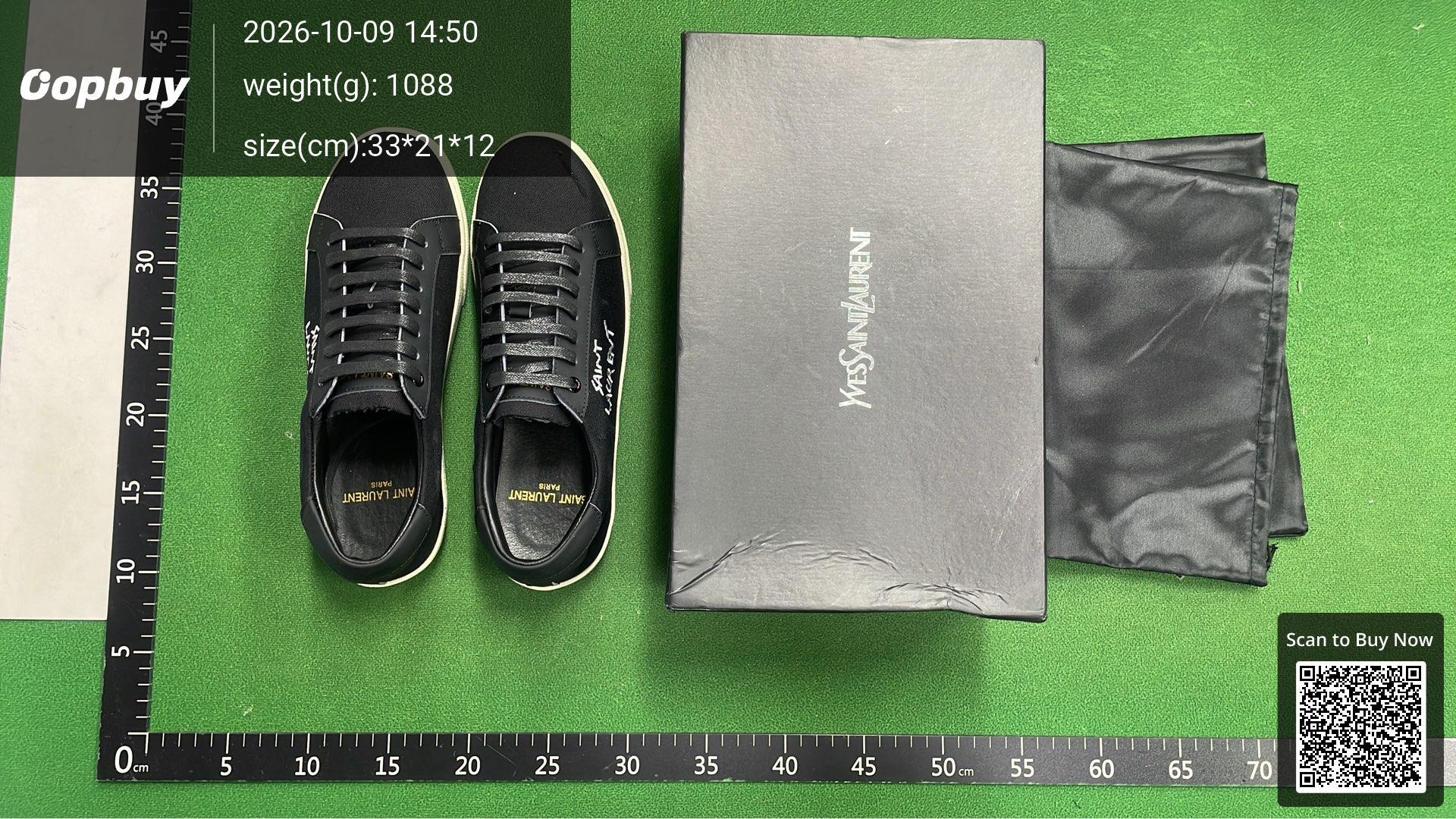 Foto QC 1 de Saint Laurent Court Classic SL/06 Leather Low White Pearl Blue