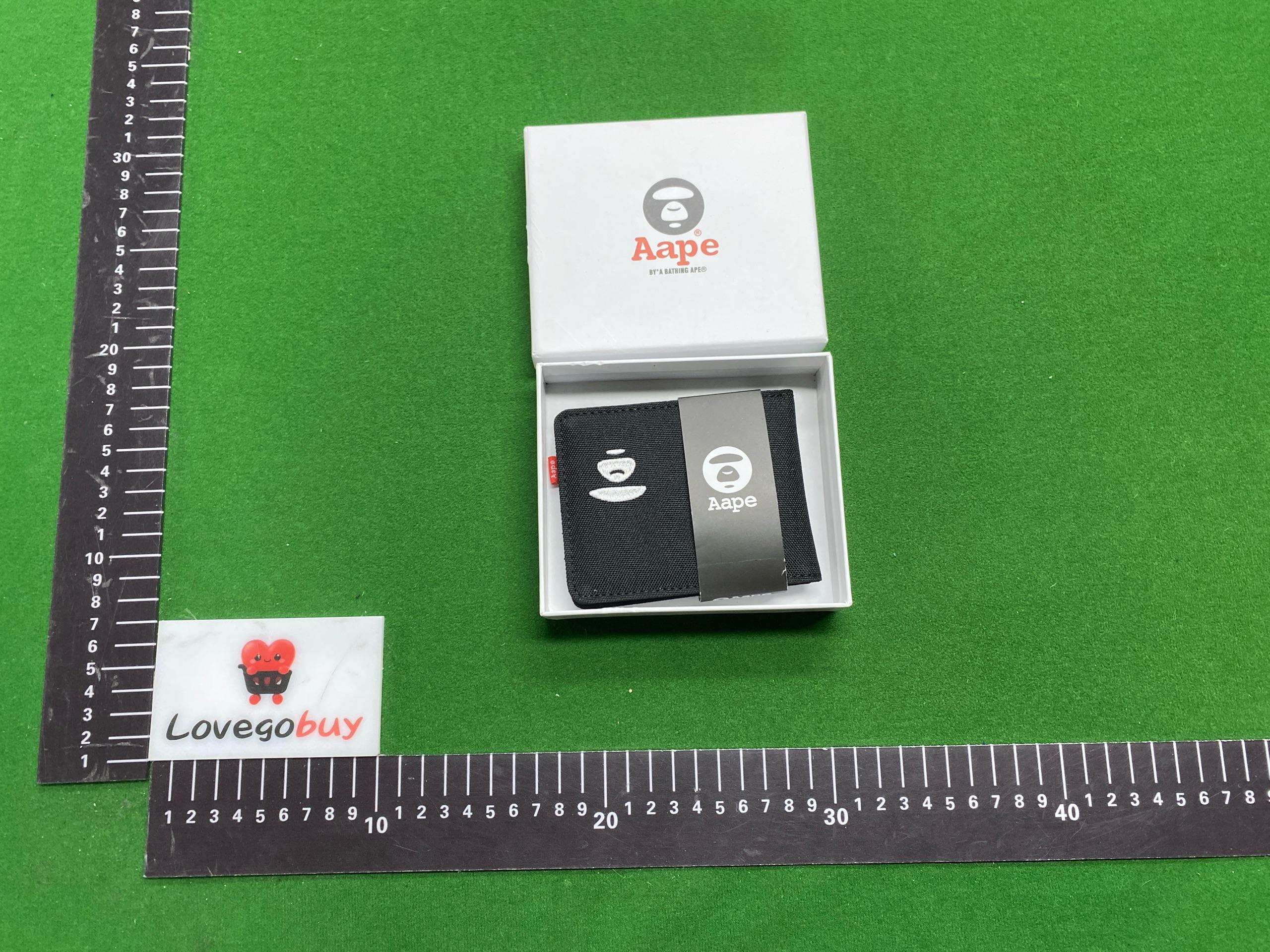Foto QC 5 de AAPE By A Bathing Ape Moon Face Bifold Wallet Canvas Black