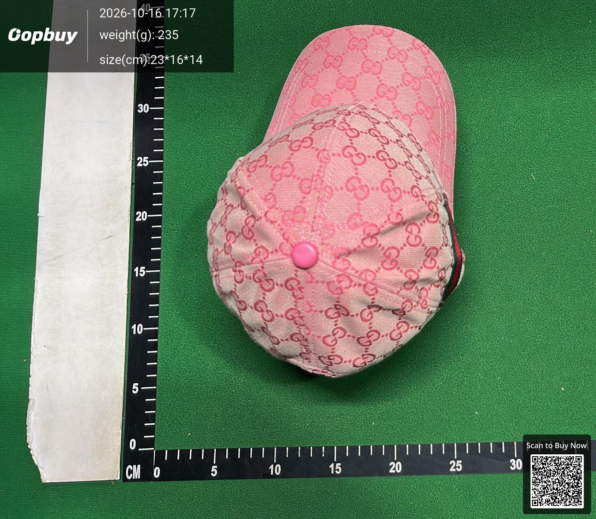 Foto QC 5 de Gucci GG Canvas Web Cap Pink
