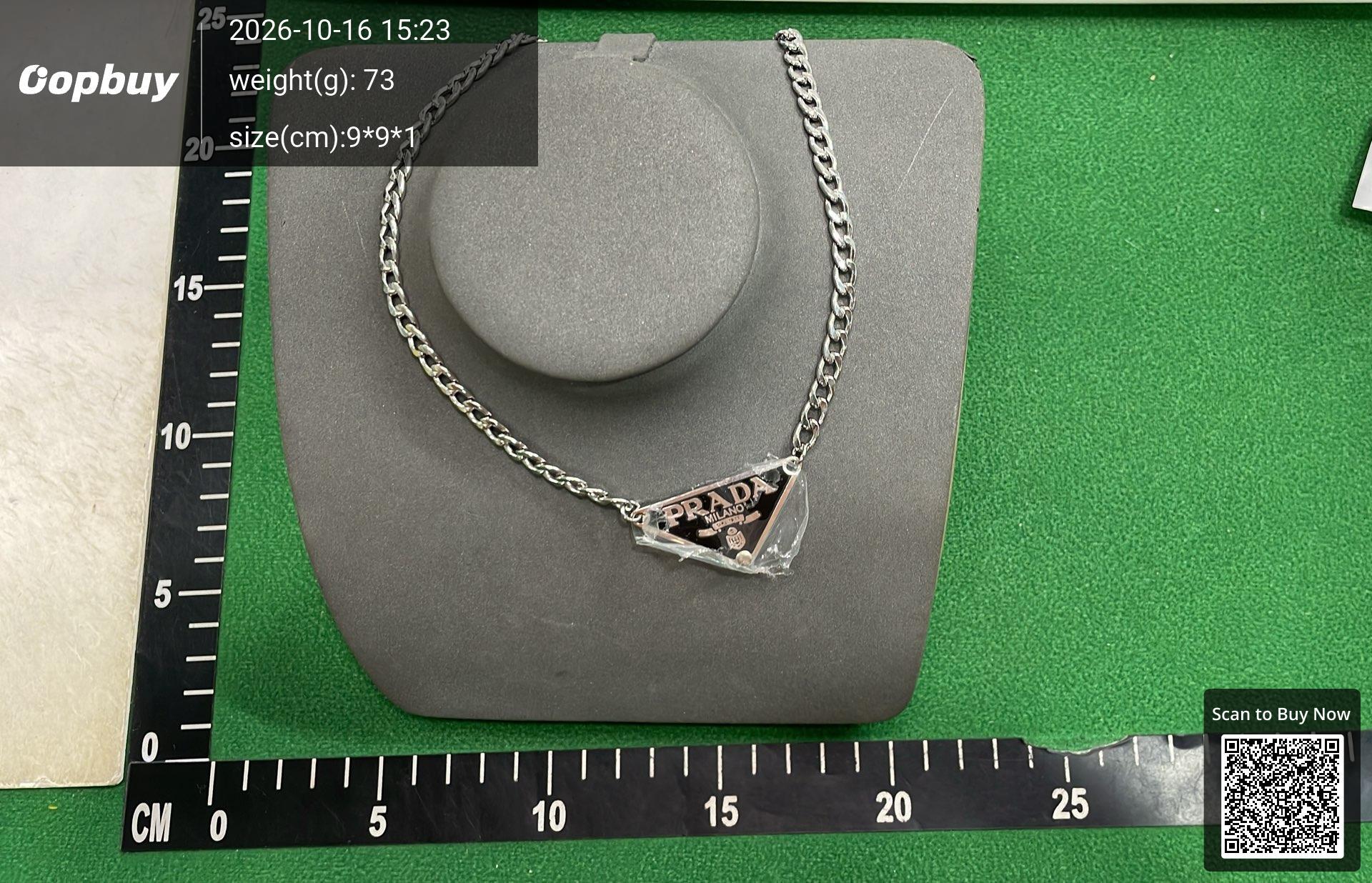 Foto QC 4 de Prada Symbole Necklace Metal Turquoise