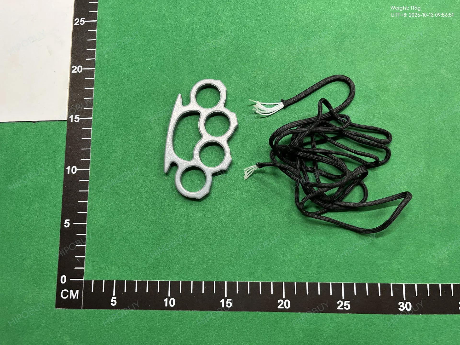 Foto QC 6 de Unbranded ALTO Paracord Wrapped Brass Knuckles Black