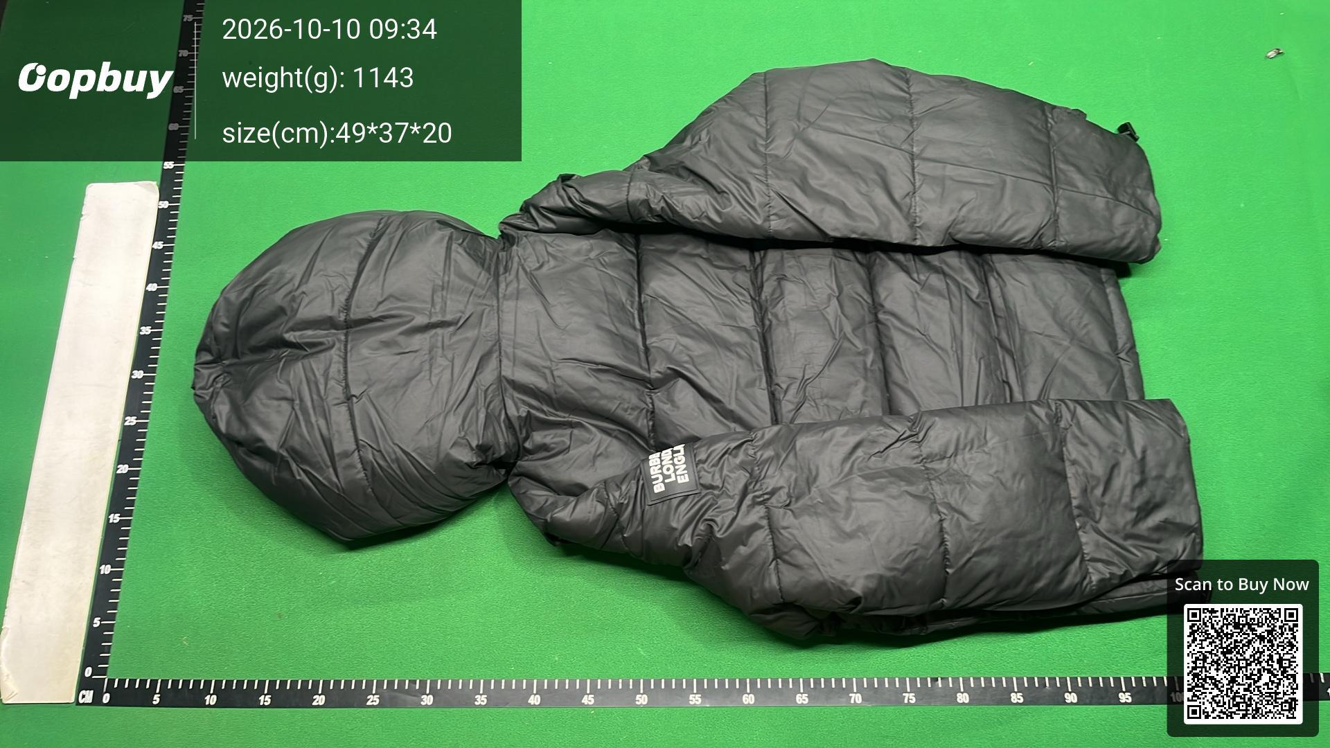 Foto QC 3 de Burberry London England Down Puffer Jacket Check Lining Black