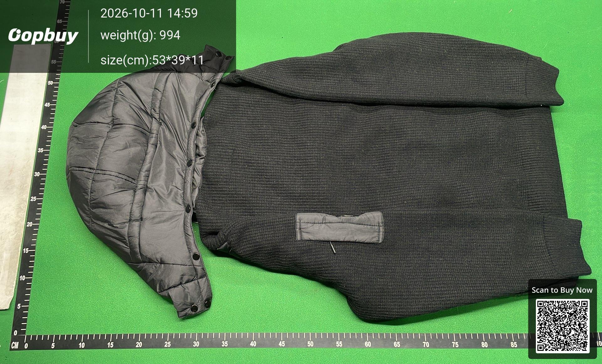 Foto QC 3 de C.P. Company Puffer Jacket Knit Sleeve Hooded Lens Grey