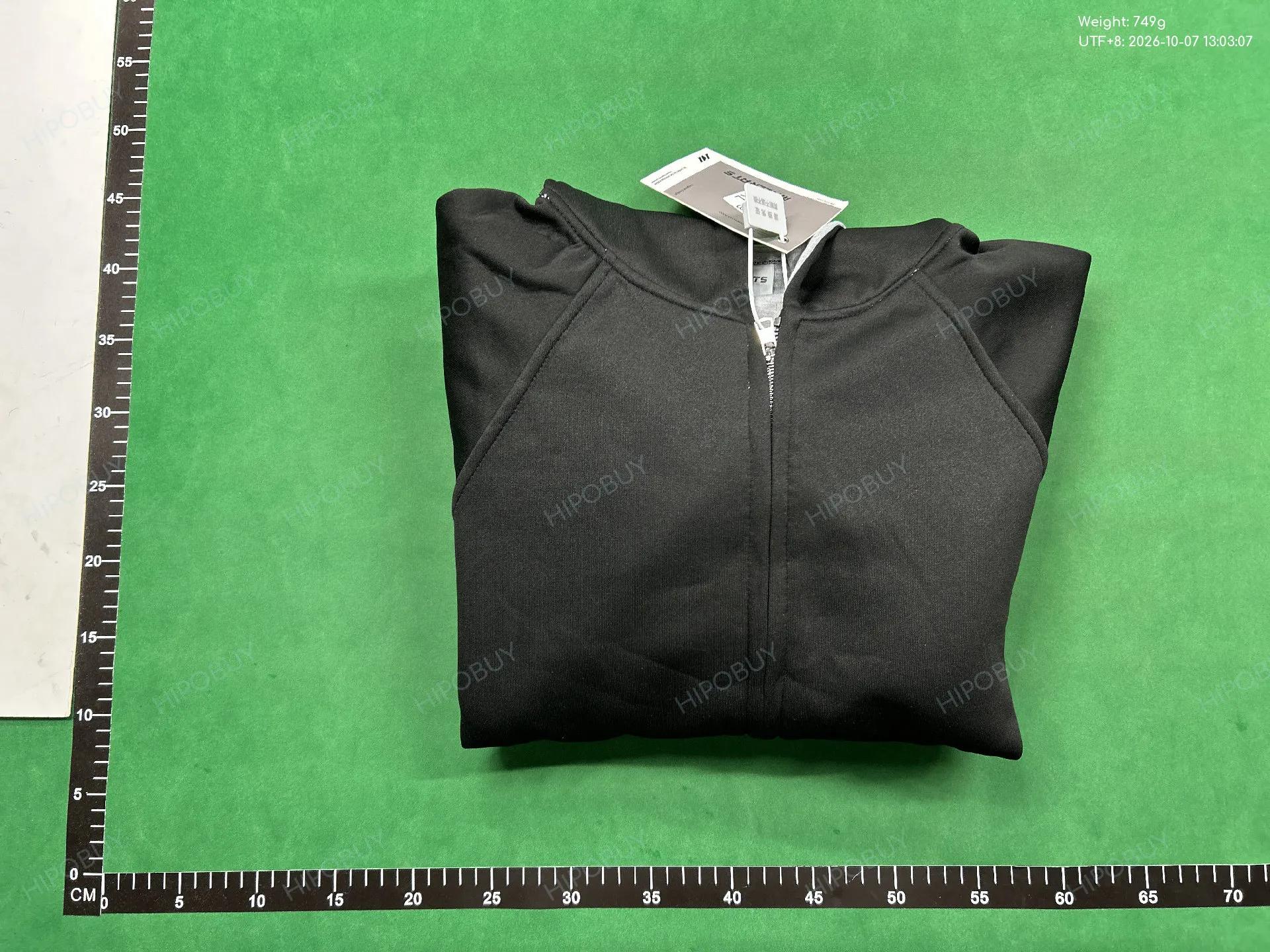 Foto QC 4 de Cole Buxton Boxy Zip Sweater Heavyweight 450g Grey Burgundy