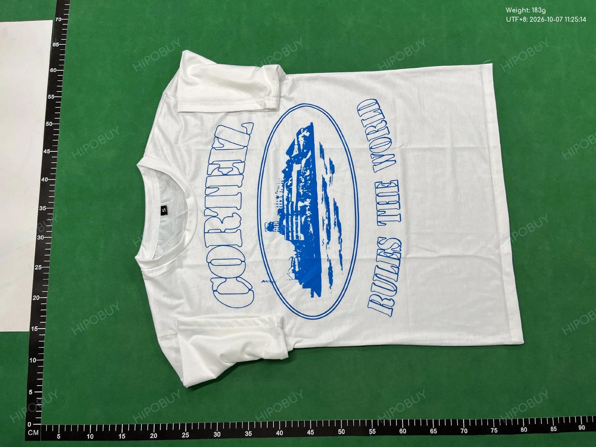 Foto QC 2 de Corteiz Alcatraz T-shirt Rules The World Black Light Blue