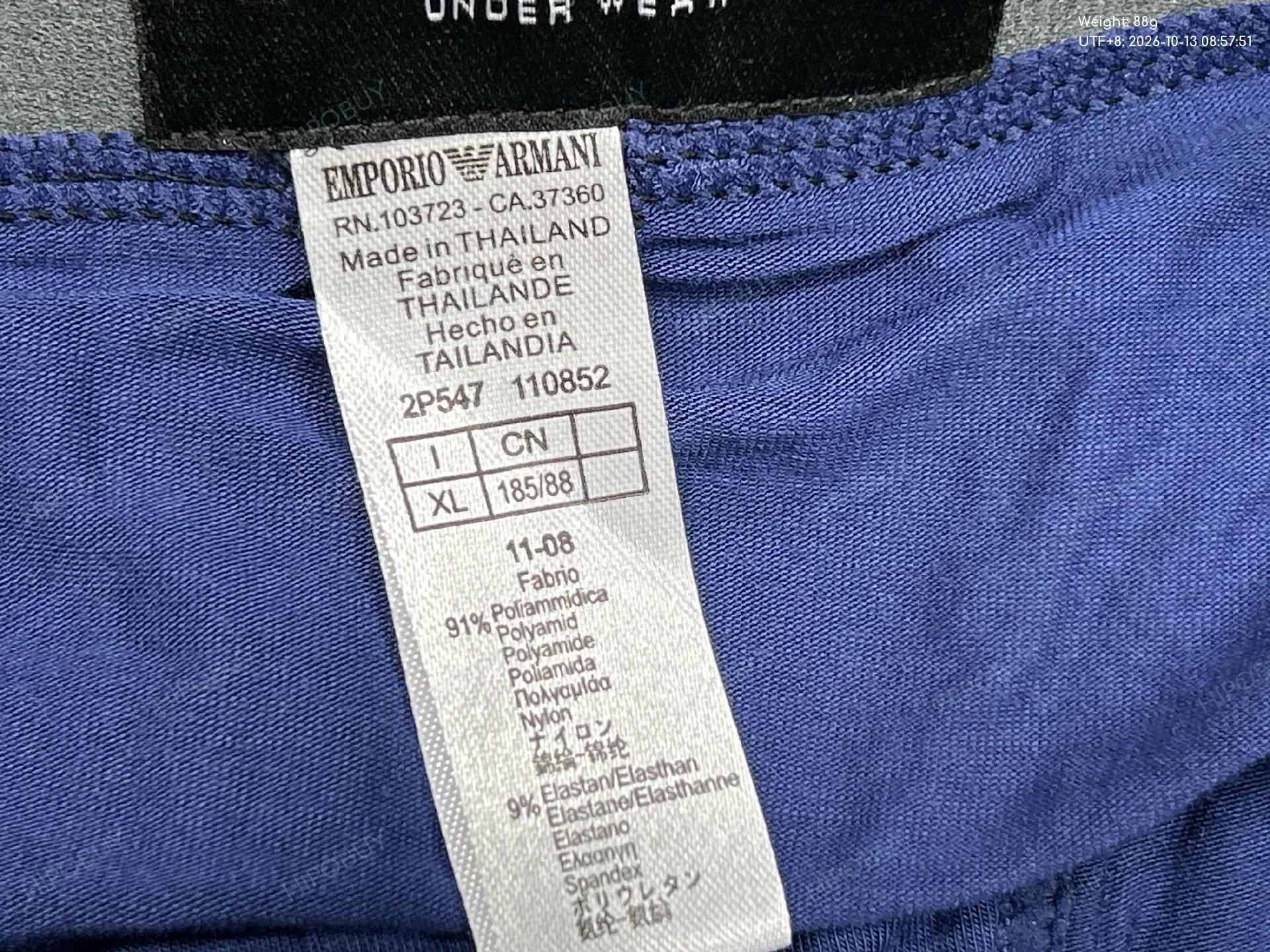 Foto QC 1 de Emporio Armani Underwear Cotton Briefs Navy