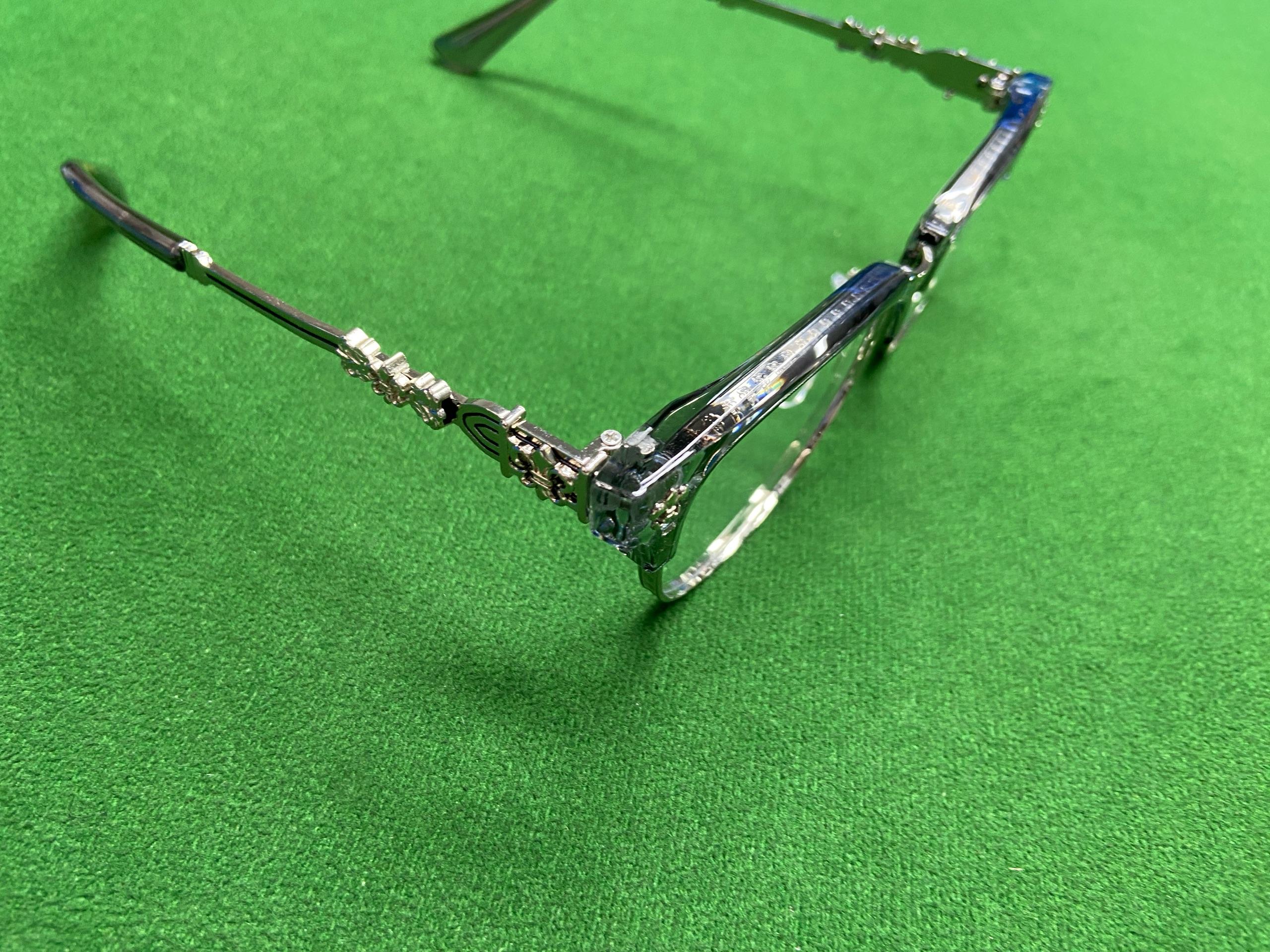 Foto QC 1 de Chrome Hearts Bonennoisseur II Acetate and Titanium Eyeglasses Black Gold Clear (BONENNOISSEUR II BK-GP)