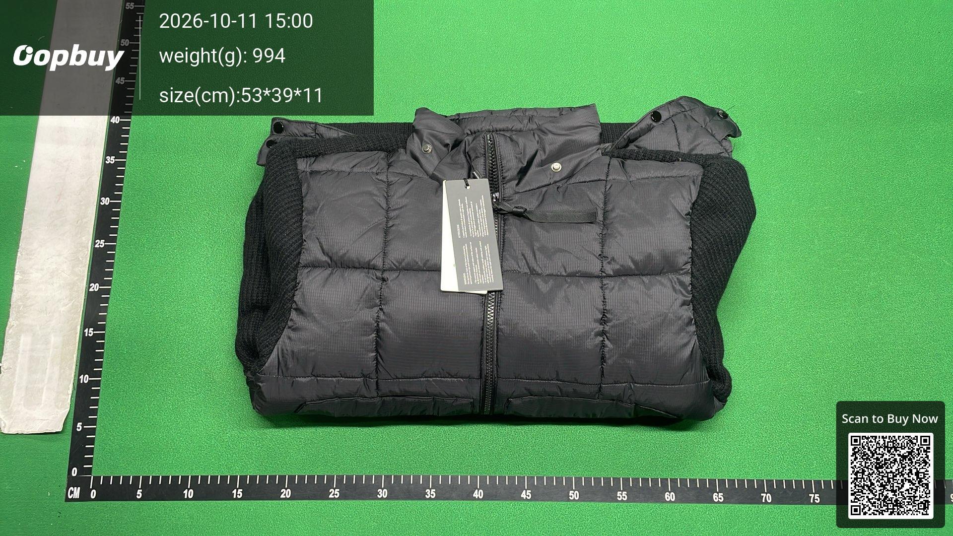 Foto QC 4 de C.P. Company Puffer Jacket Knit Sleeve Hooded Lens Grey