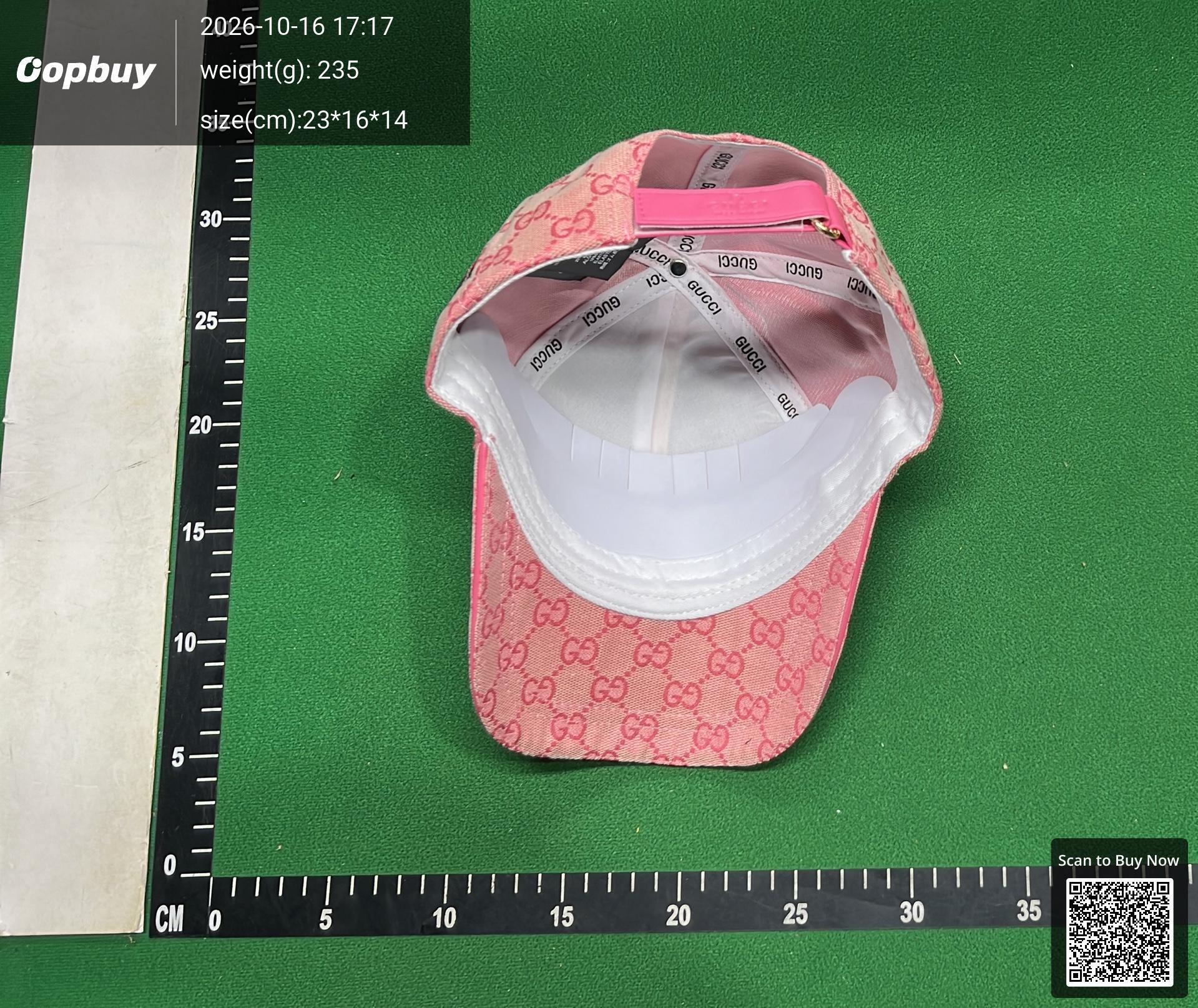 Foto QC 6 de Gucci GG Canvas Web Cap Pink