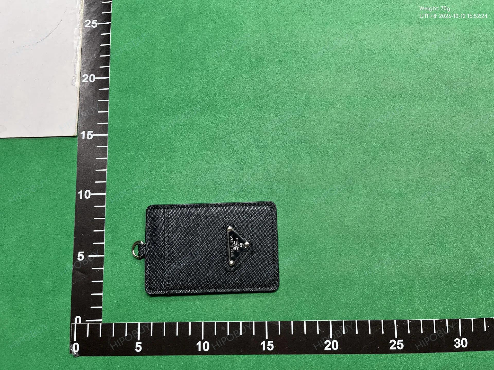 Foto QC 4 de Prada Saffiano Leather Badge Holder Lanyard Black