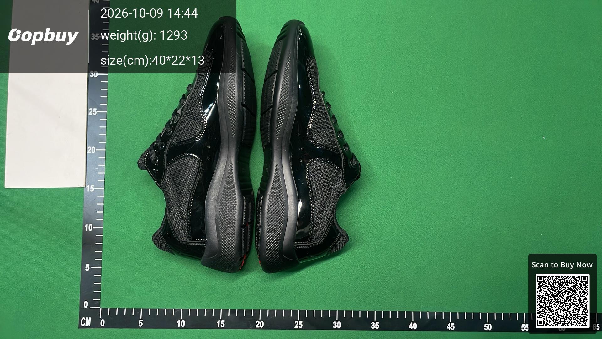Foto QC 4 de Prada America's Cup Patent Leather Technical Fabric Low Sneakers Royal Blue Silver