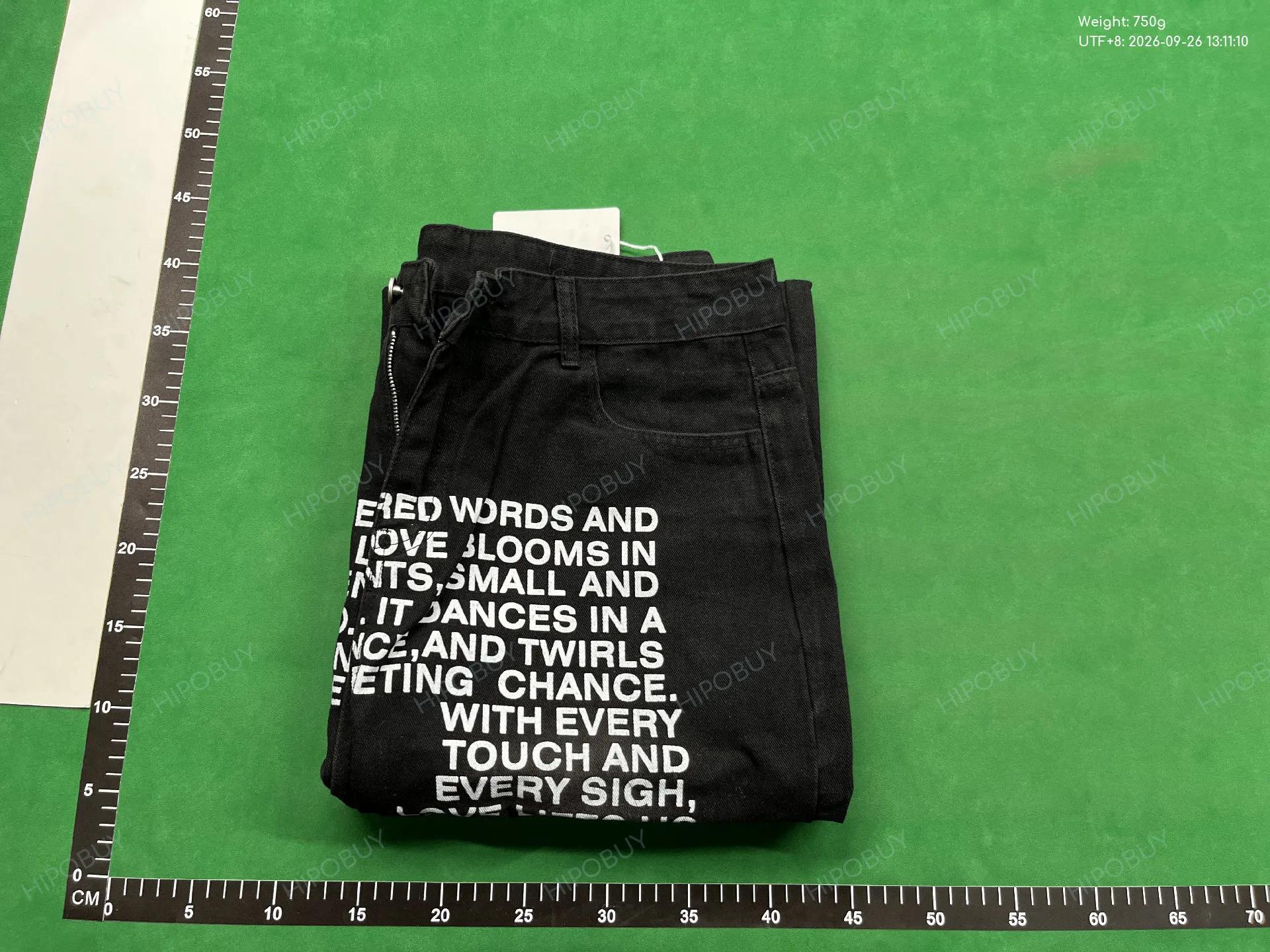 Foto QC 8 de Unbranded Jeans Baggy Letter Print White