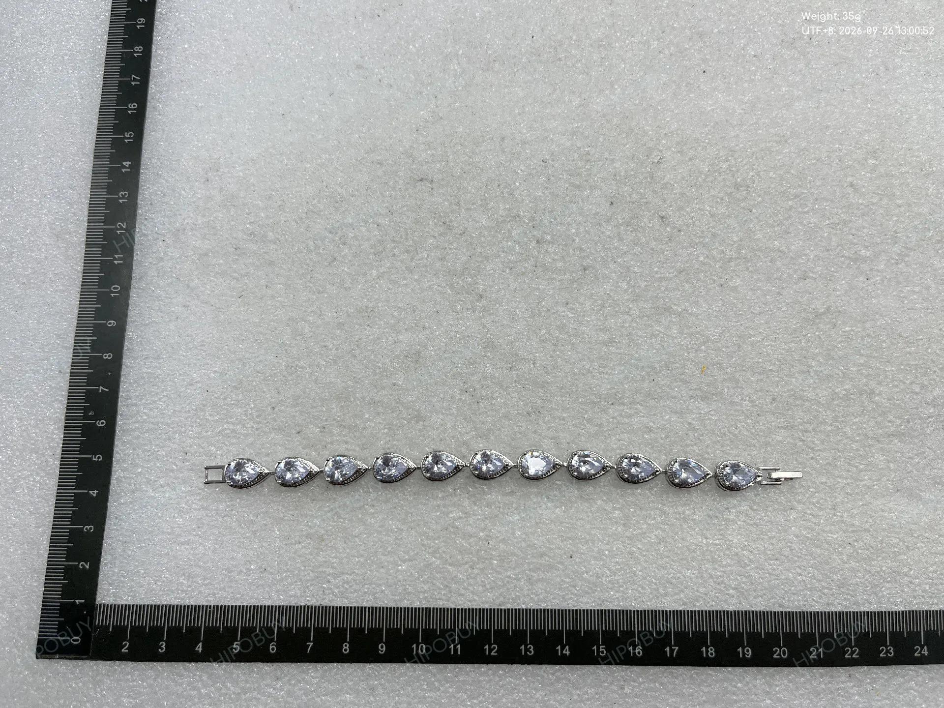 Foto QC 1 de Other Bracelet Metal Teardrop Crystal Silver