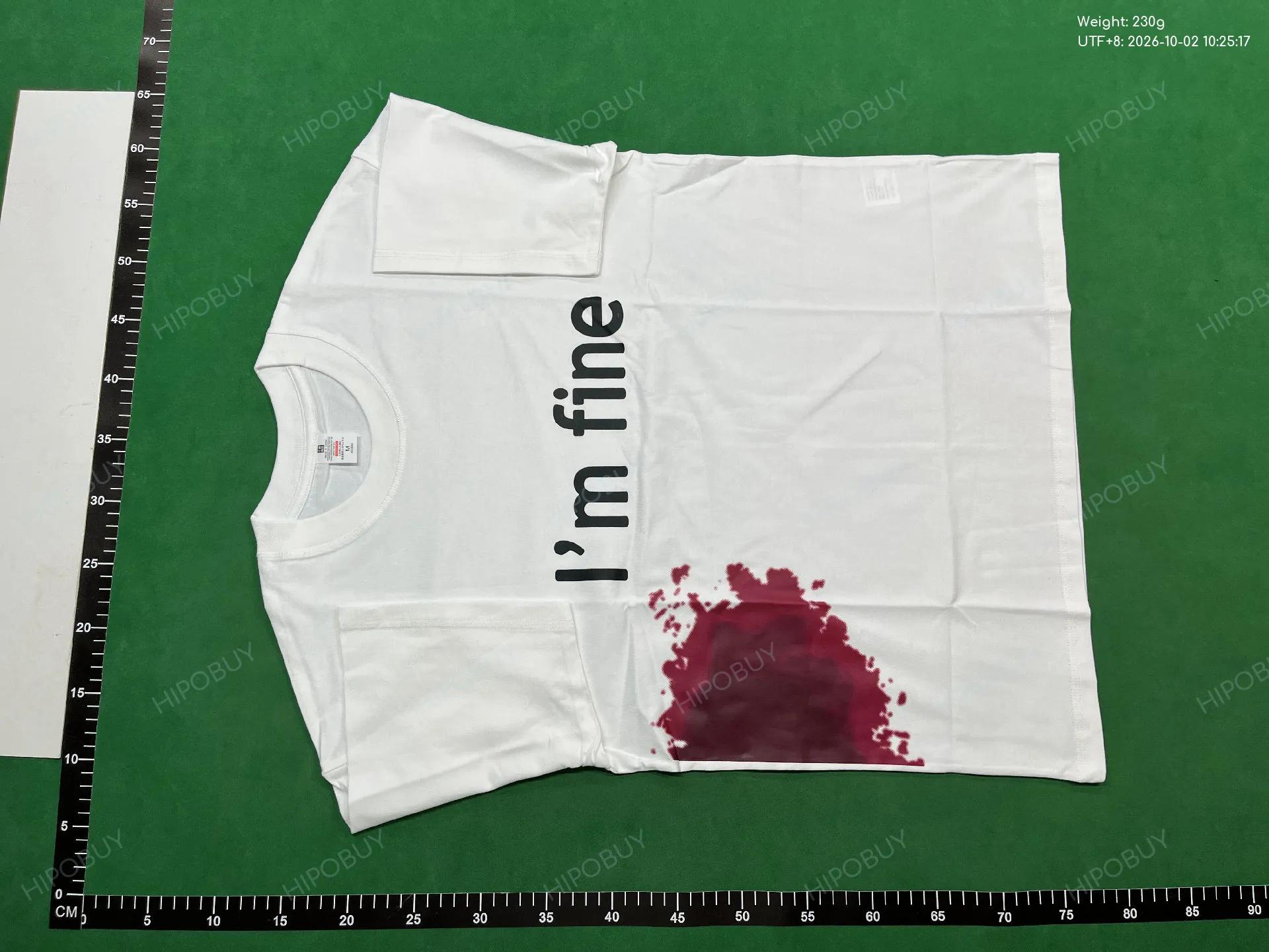Foto QC 2 de Other T-shirt I'm Fine Print White