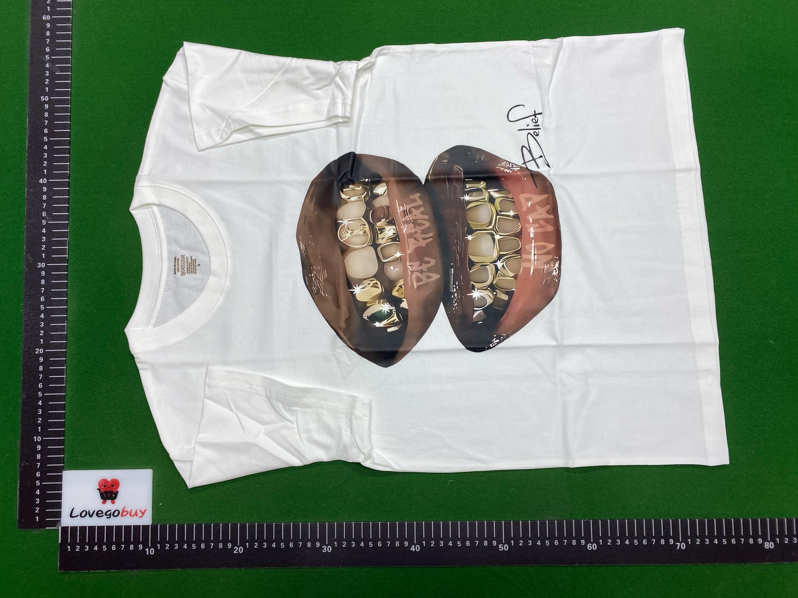 Foto QC 5 de Unbranded No More Rules Lips Graphic T-shirt White