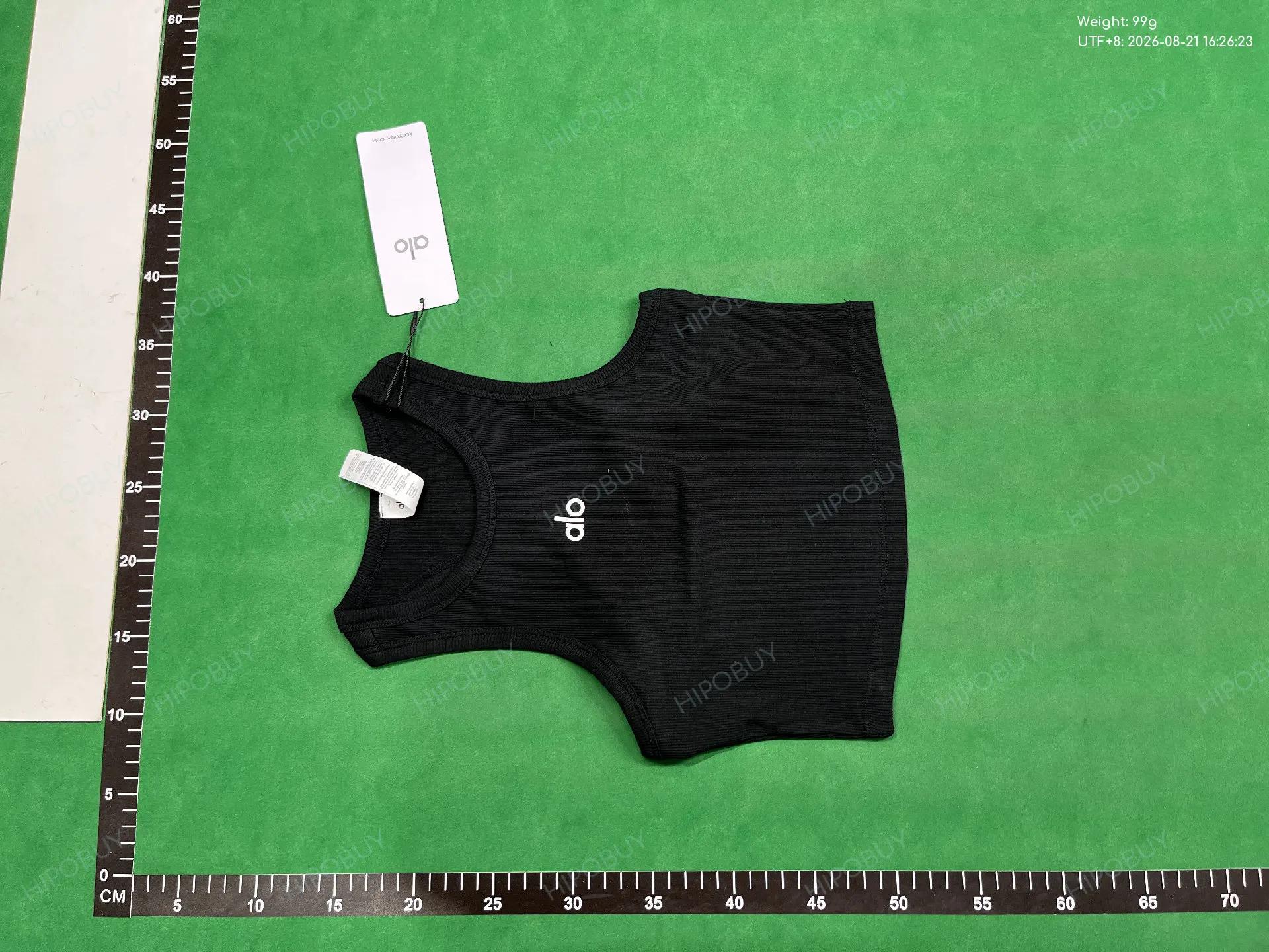 Foto QC 2 de Alo Yoga Ribbed High Neck Cropped Tank Black