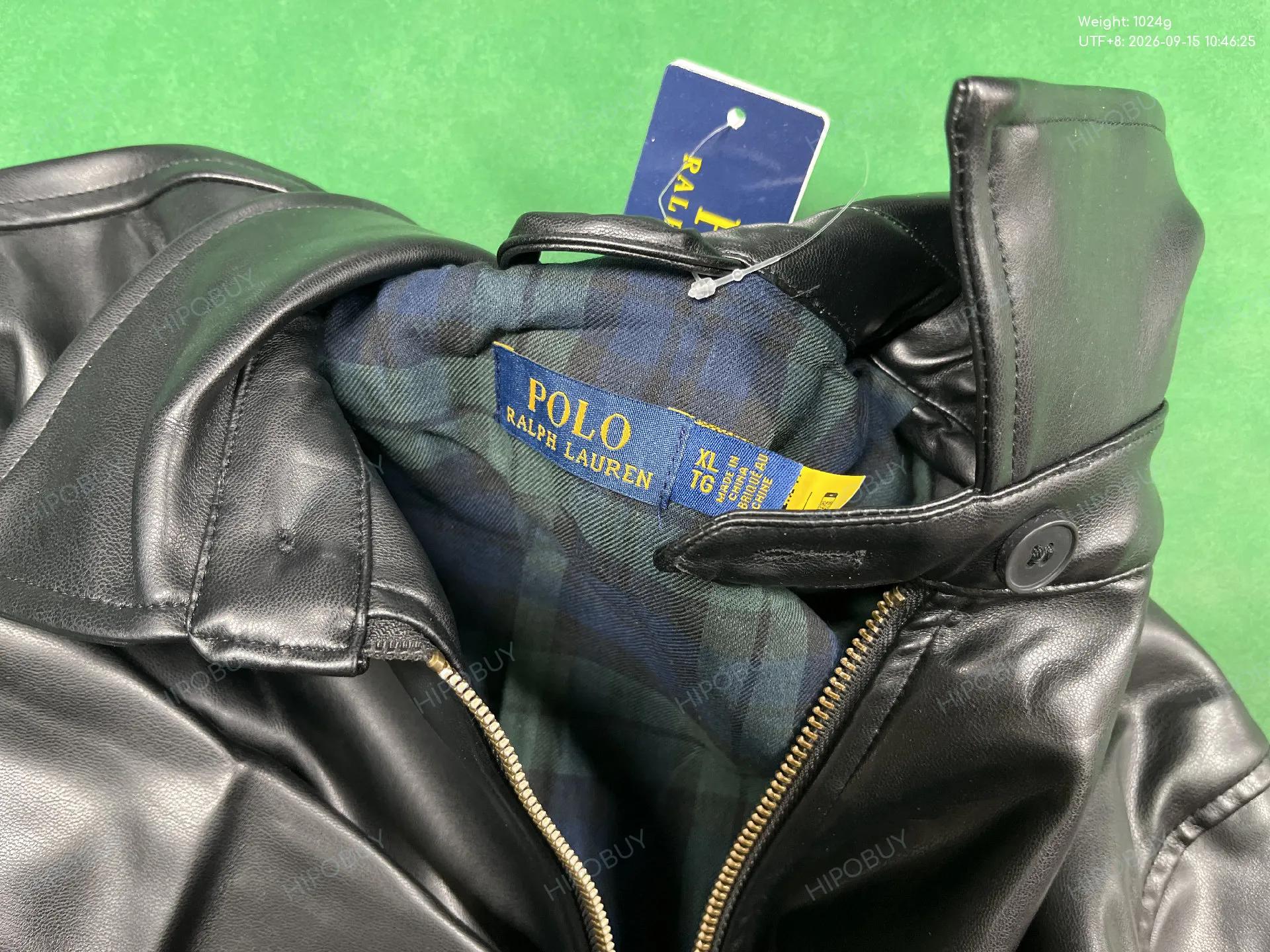 Foto QC 5 de Other Bomber Jacket Leather Gold Zipper Black