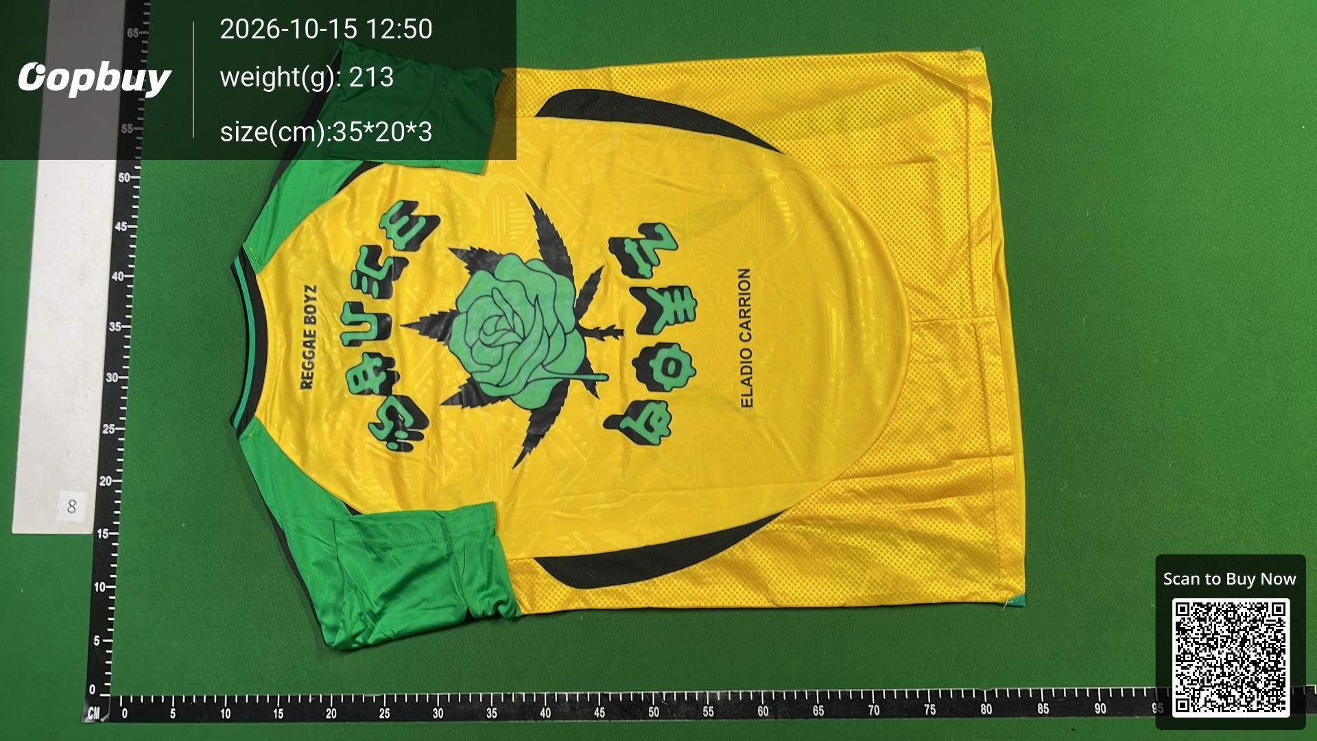 Foto QC 7 de Eladio Carrion x adidas x Jamaica 2023 Sauce Boyz Special Edition Jersey Yellow