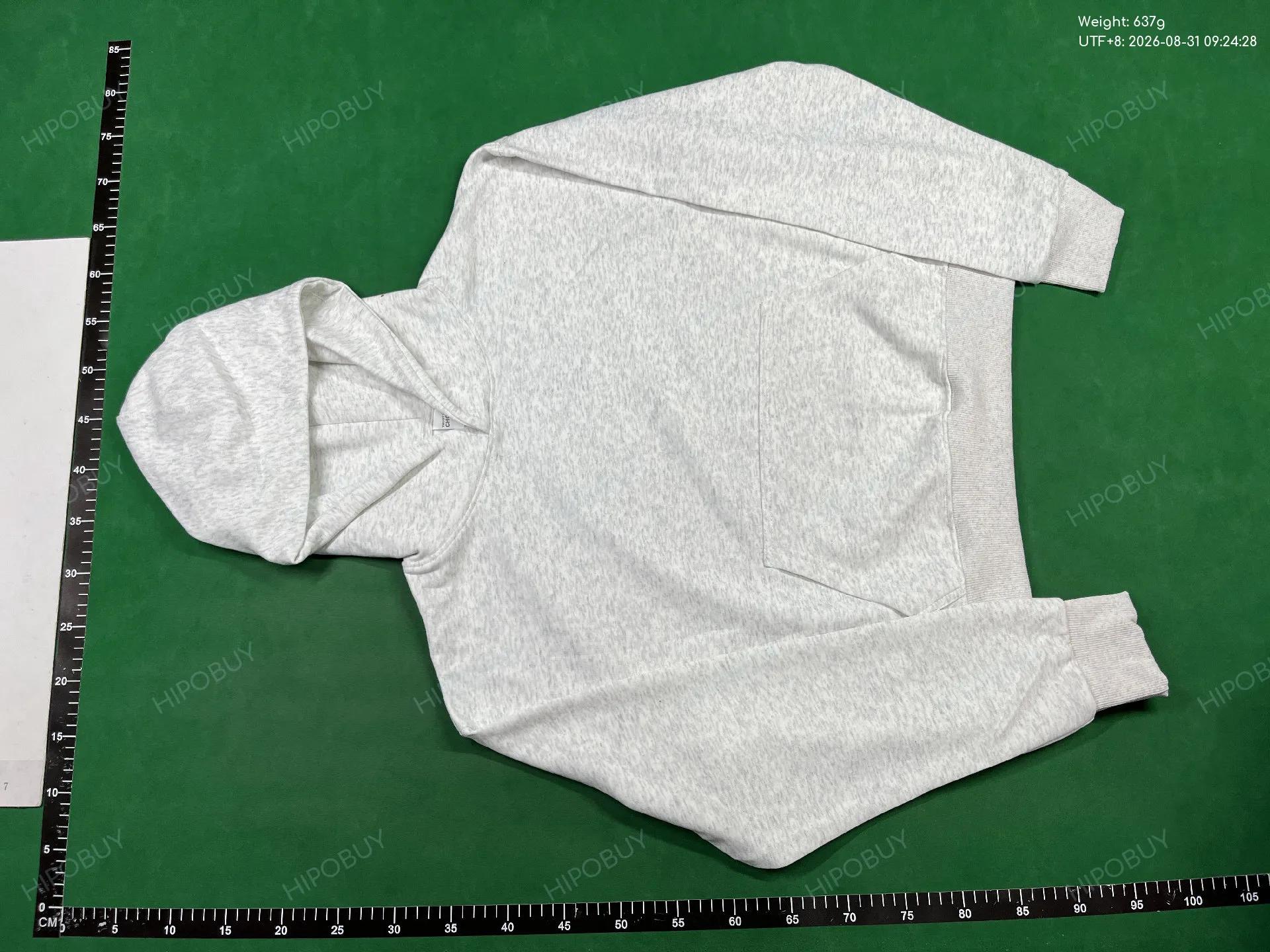 Foto QC 2 de Unbranded Heavyweight Cropped Boxy Hooded Sweater Navy