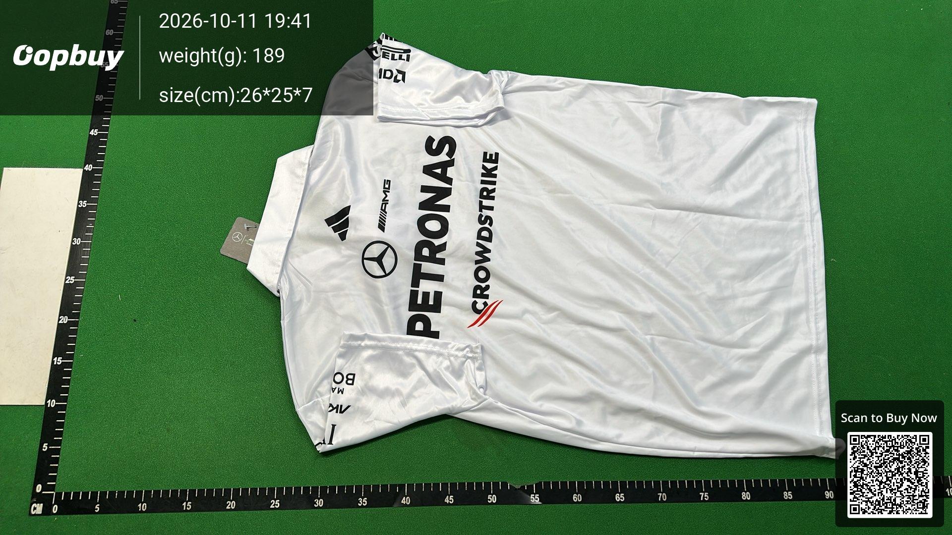 Foto QC 3 de adidas x Mercedes-AMG Petronas F1 Team 2026 Blue Wonder Authentic Driver Jersey Blue Bird/White