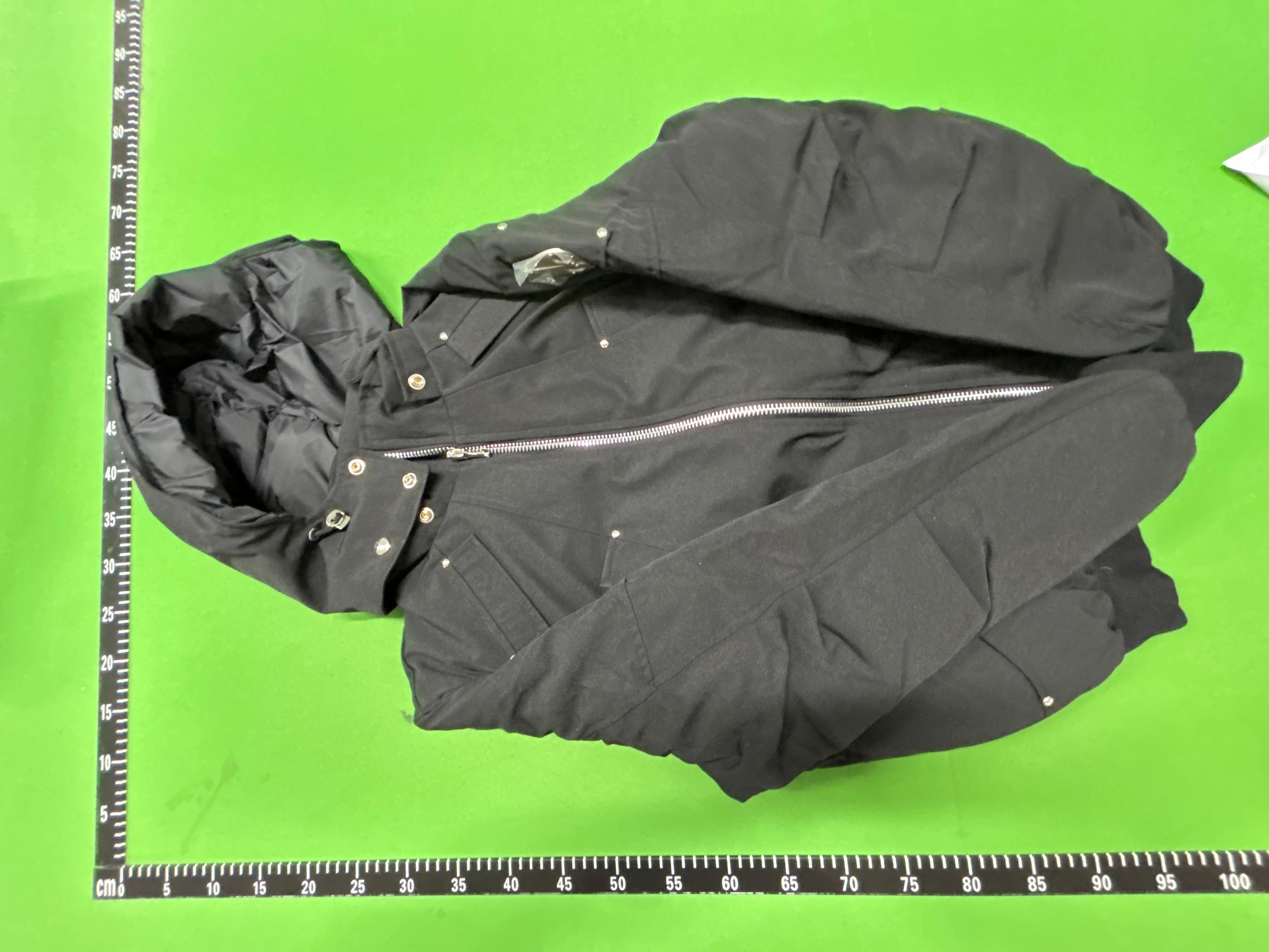 Foto QC 3 de Moose Knuckles Ballistic Down Bomber Jacket Fur Trim Dark Green