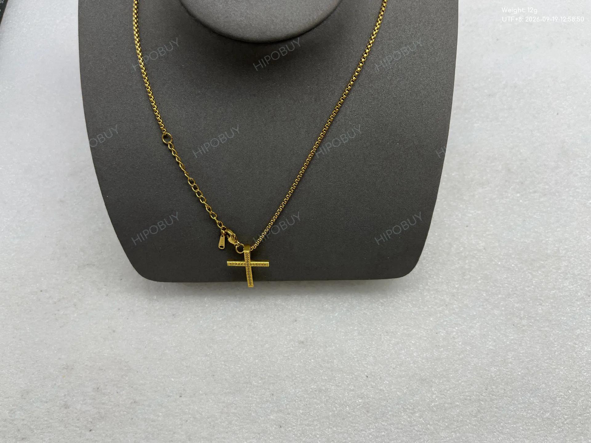 Foto QC 2 de Other Cross Necklace Metal Zircon Gold