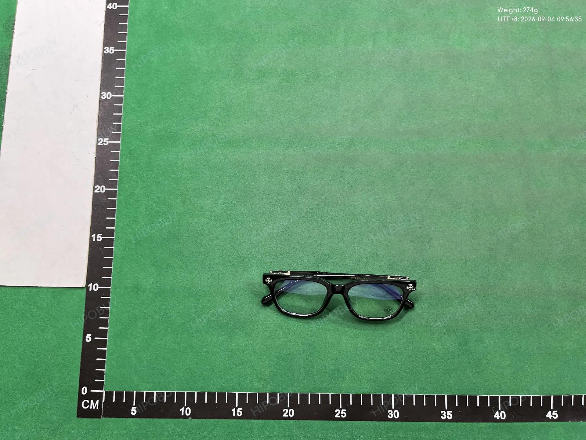 Foto QC 1 de Chrome Hearts Square-Frame Acetate Metal Eyeglasses Black Silver (9217)