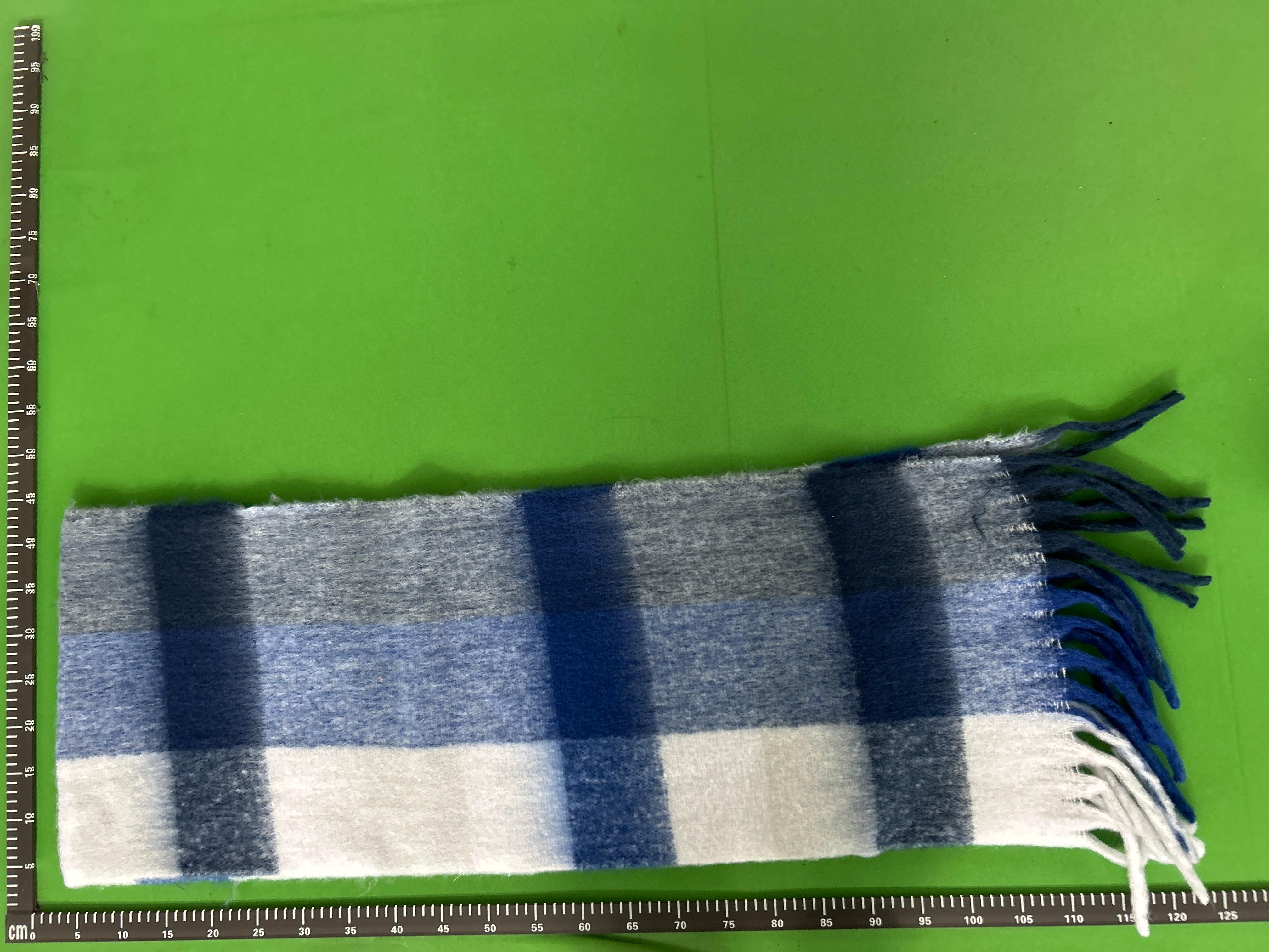 Foto QC 5 de Acne Studios Mohair Checked Scarf Light Blue/White/Powder Blue