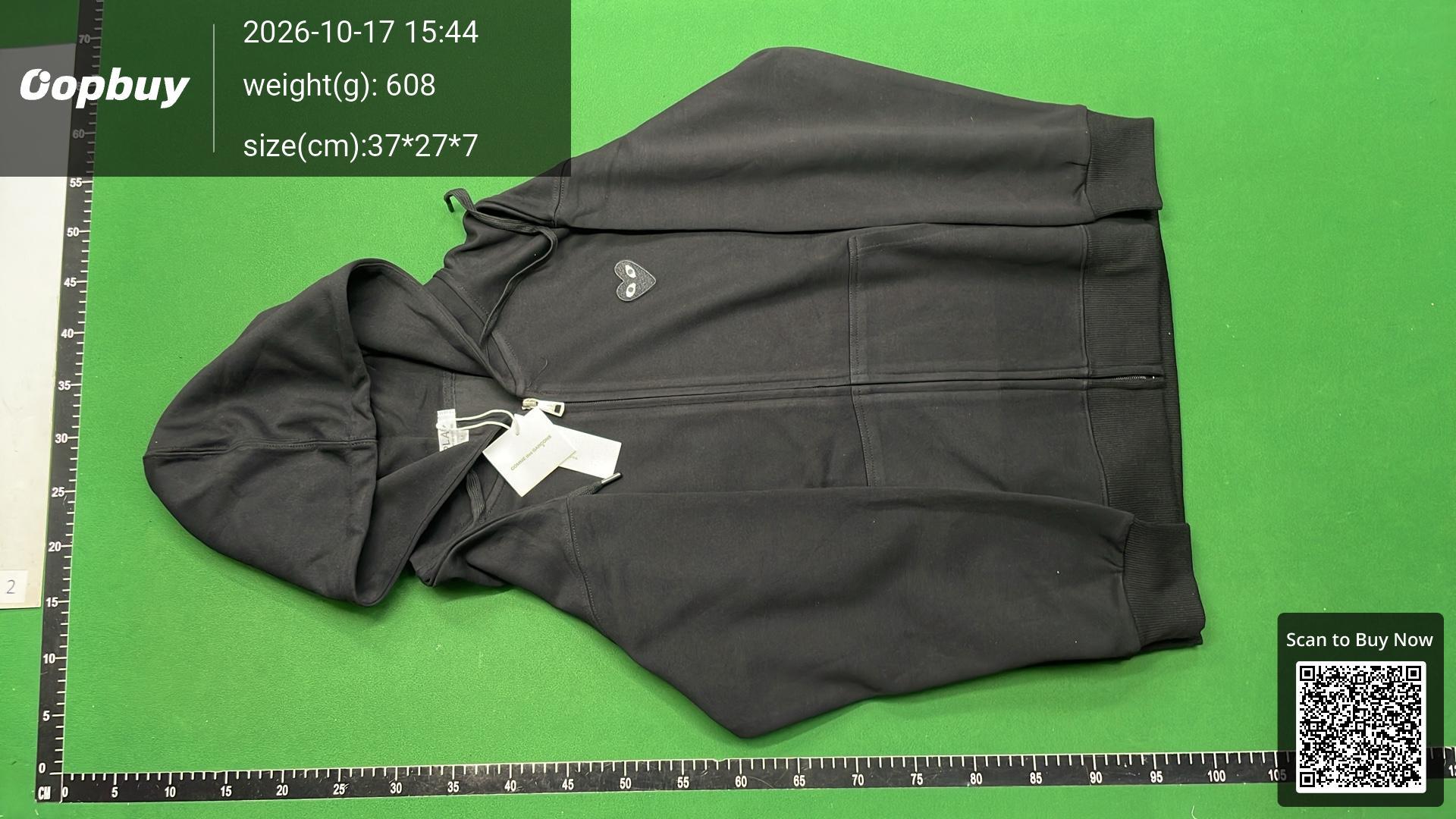 Foto QC 6 de Comme des Garçons Play Hoodie Large Heart Logo Black
