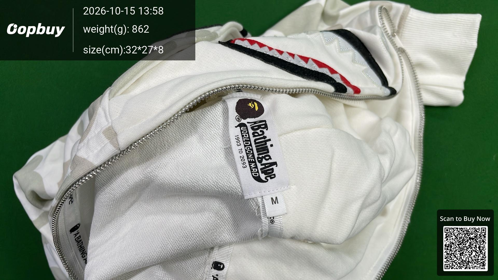 Foto QC 5 de BAPE Inter Miami CF x Messi Shark Full Zip Hoodie Black