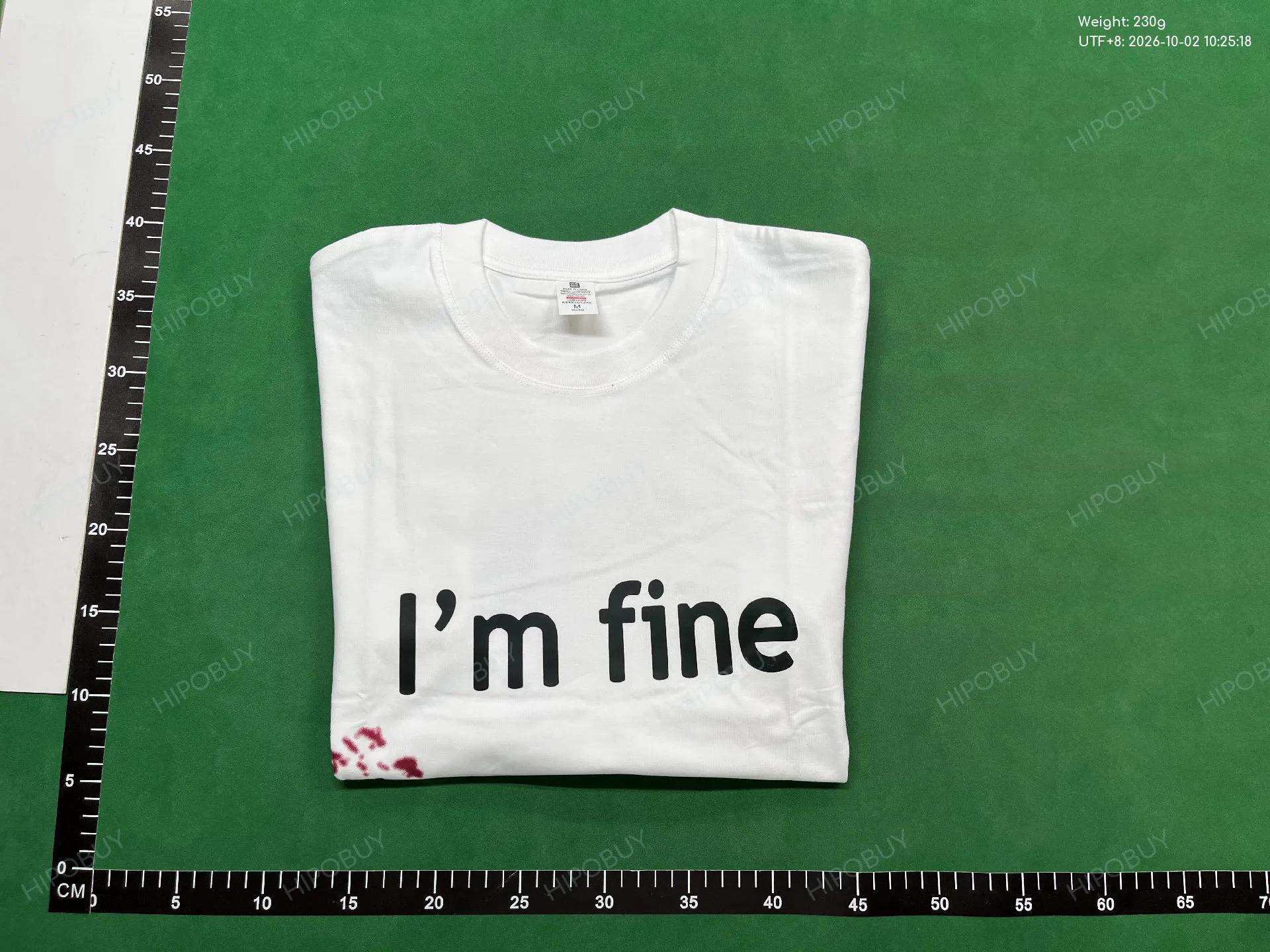 Foto QC 4 de Other T-shirt I'm Fine Print White
