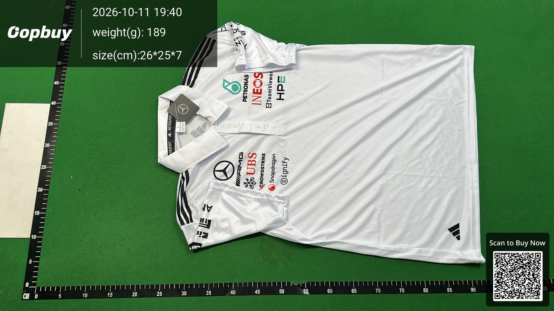 Foto QC 2 de adidas x Mercedes-AMG Petronas F1 Team 2026 Blue Wonder Authentic Driver Jersey Blue Bird/White