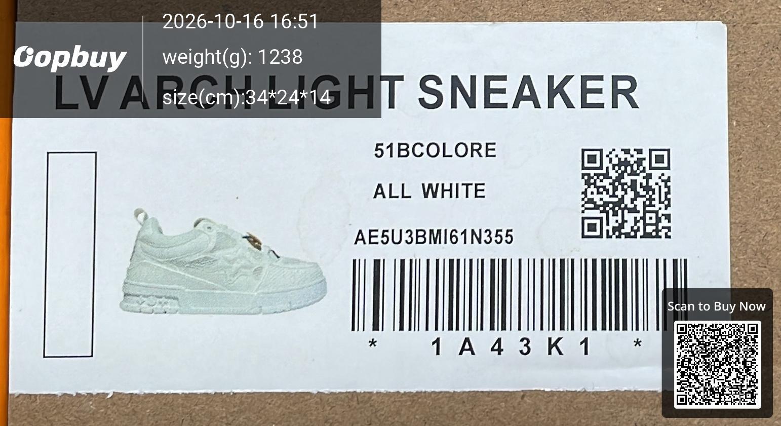 Foto QC 2 de Louis Vuitton LV Skate Low Beige White 1AARQH