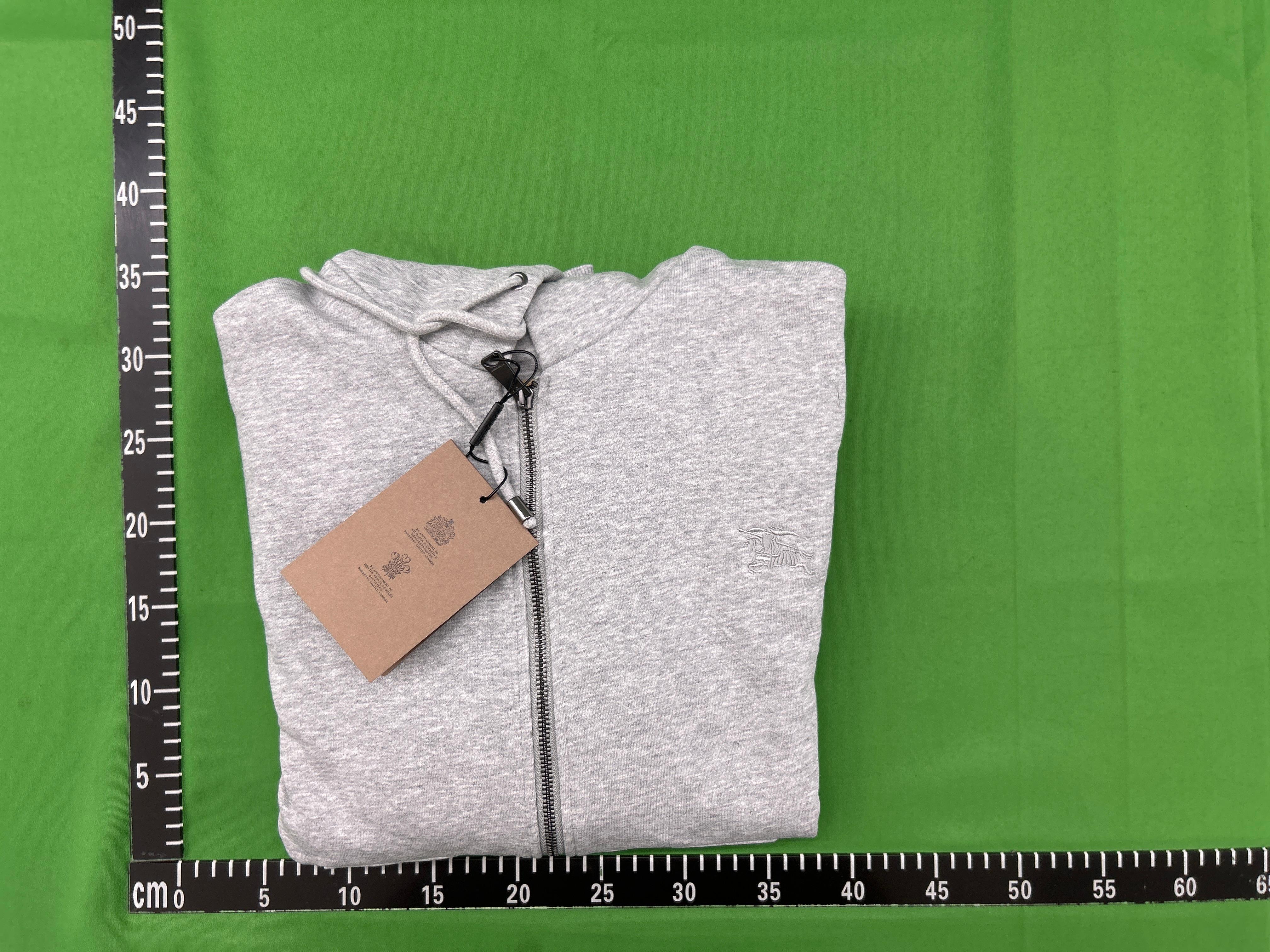 Foto QC 1 de Burberry Hoodie Check Lined Zip Up Grey