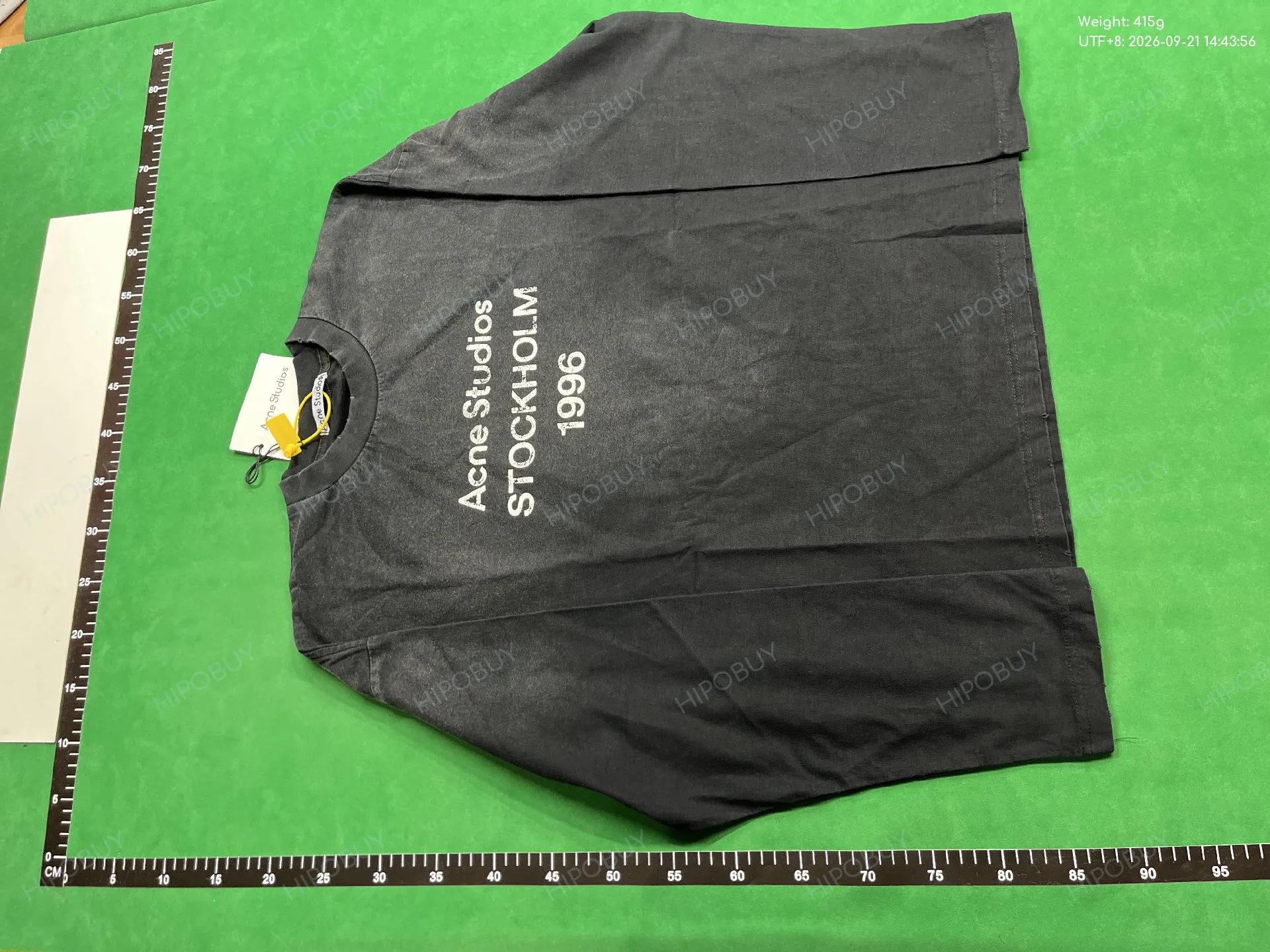Foto QC 6 de Acne Studios T-shirt Stockholm 1996 Distressed Long-sleeve White