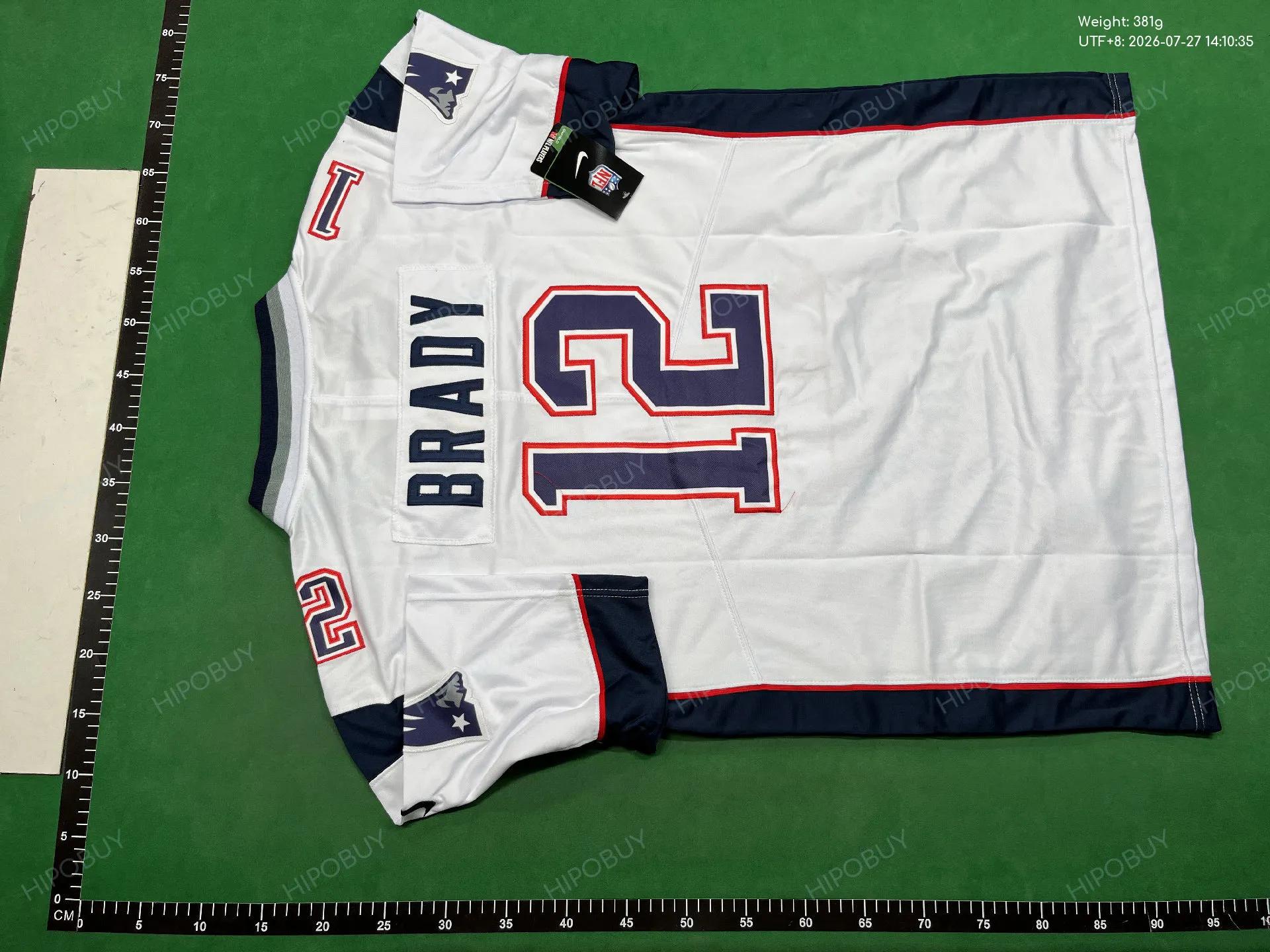 Foto QC 7 de NFL x New England Patriots Retro 2000 Tom Brady #12 Home Jersey Navy