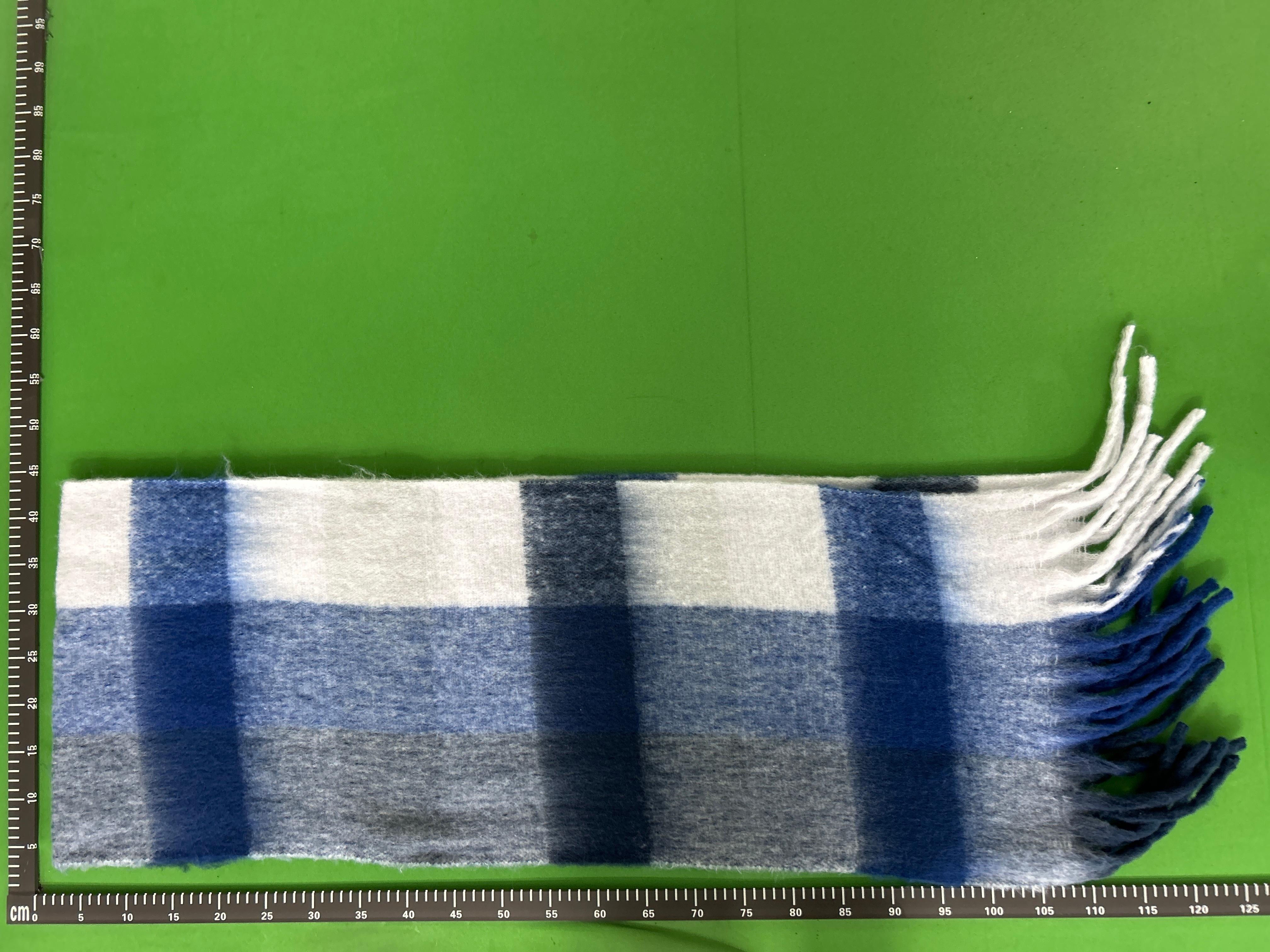 Foto QC 4 de Acne Studios Mohair Checked Scarf Light Blue/White/Powder Blue