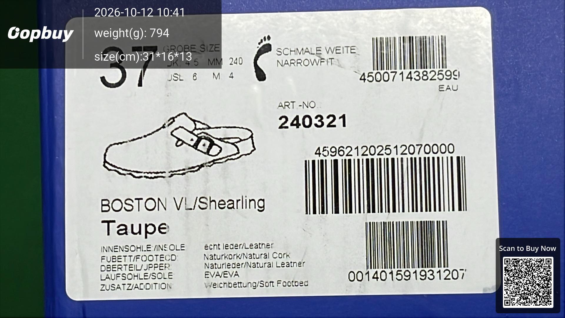Foto QC 1 de Birkenstock Boston Shearling Mink