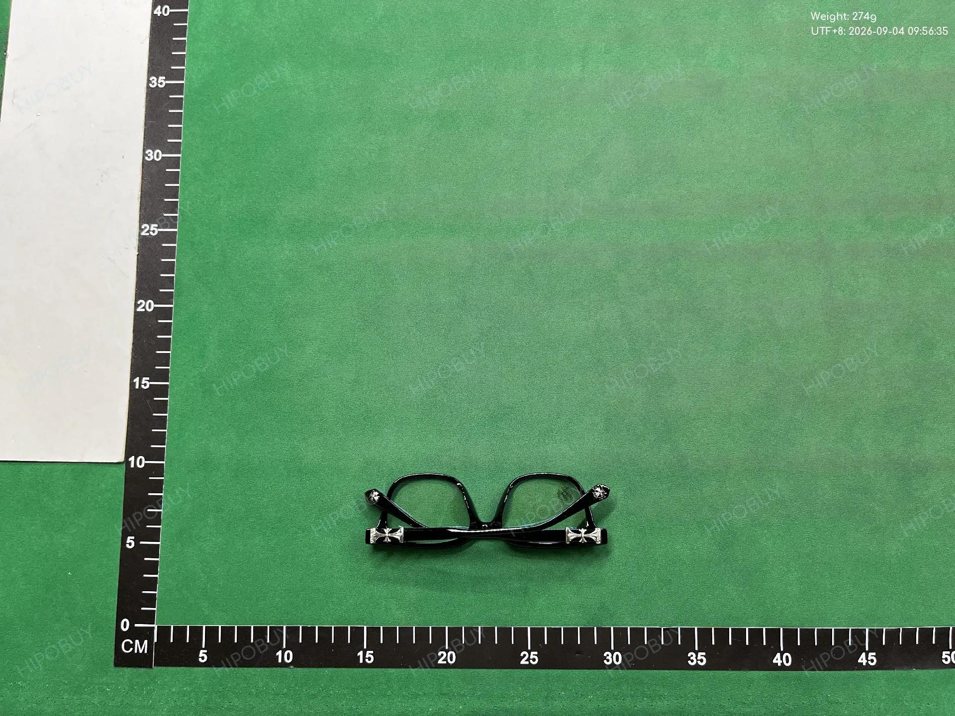 Foto QC 2 de Chrome Hearts Square-Frame Acetate Metal Eyeglasses Black Silver (9217)