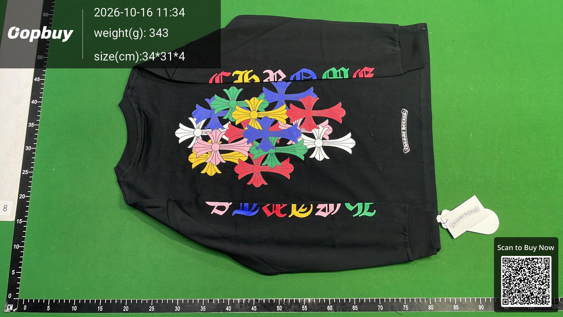Foto QC 3 de Chrome Hearts Horseshoe Raglan T-shirt White Blue