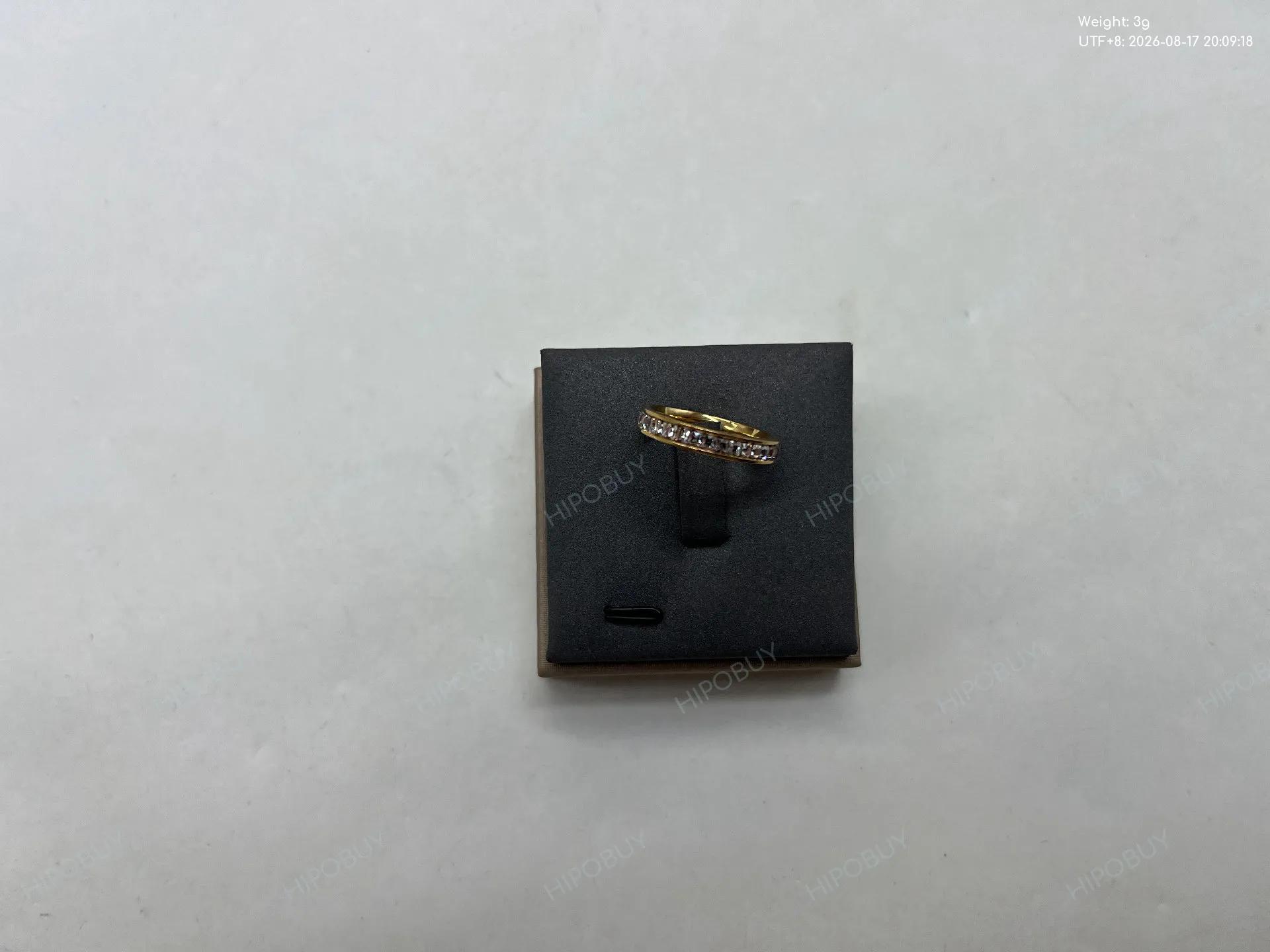 Foto QC 2 de Other Ring Titanium Steel Zircon Silver Blue